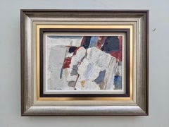 Vintage Framed Swedish Abstract Oil Painting - Allure
