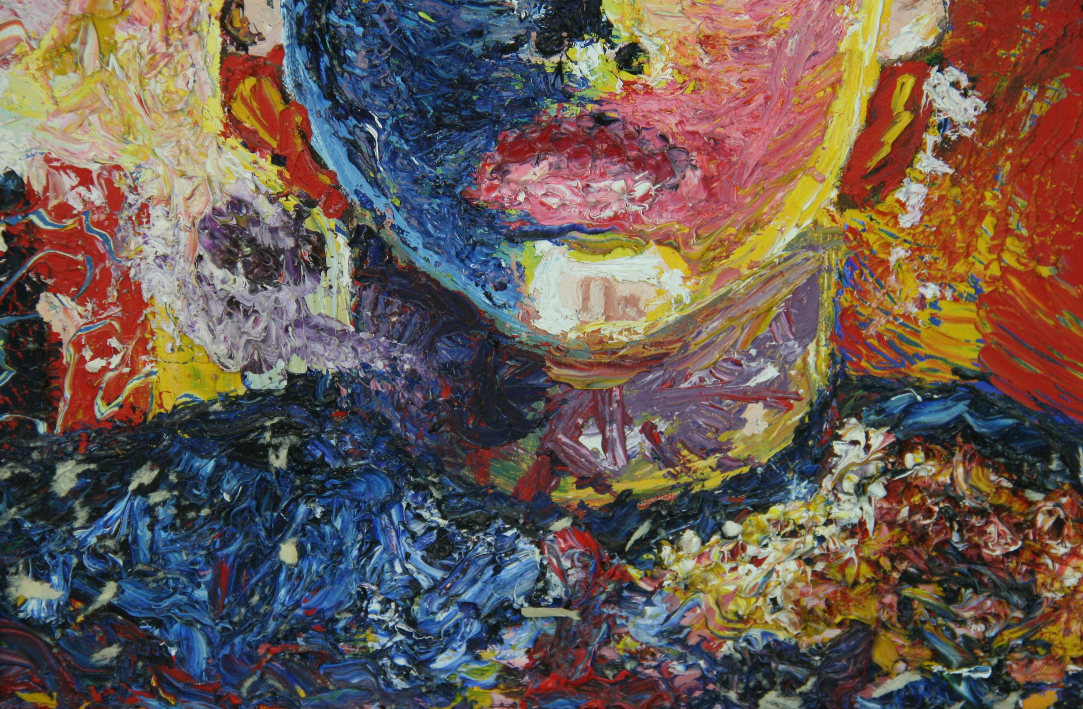 Vintage Französisch Expressionist  Female Impasto, Ölgemälde im Angebot 4