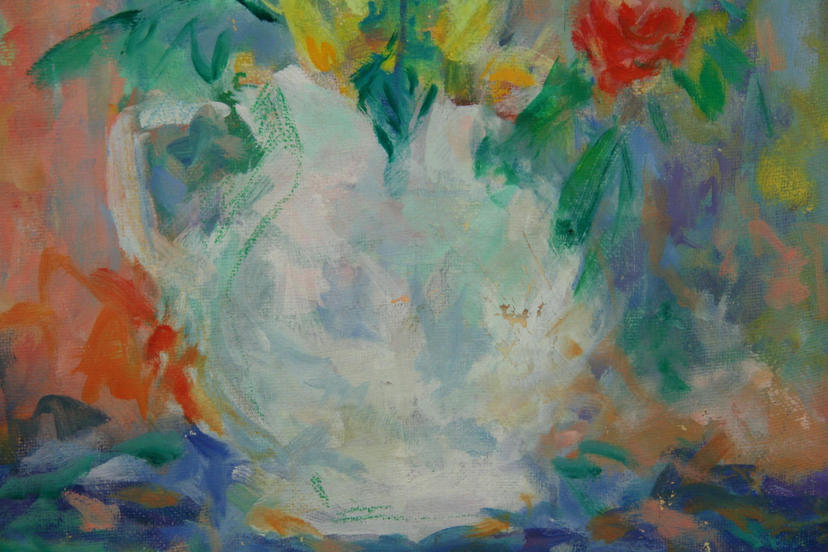 3795 Impressionistische Vase mit Blume
Verso signiert Gelant
In einem geschnitzten Rahmen aus vergoldetem Holz
Bildgröße 19,75 x15,75