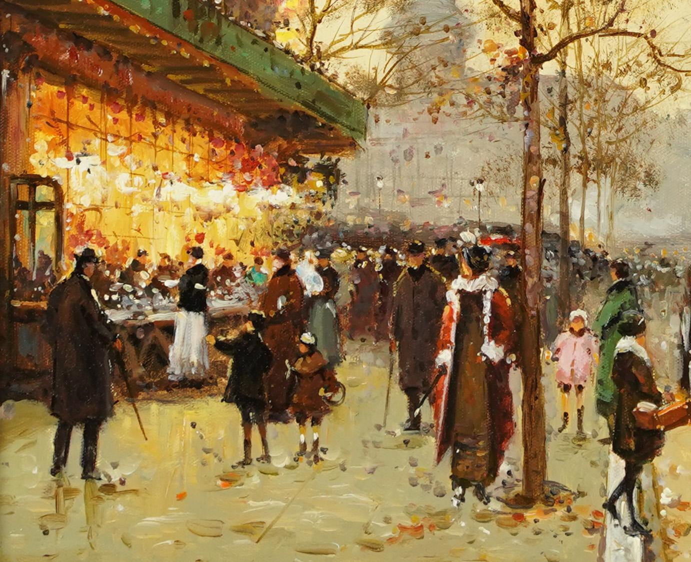 Vintage French Impressionist Paris School Signed Framed Figurative Oil Painting 2