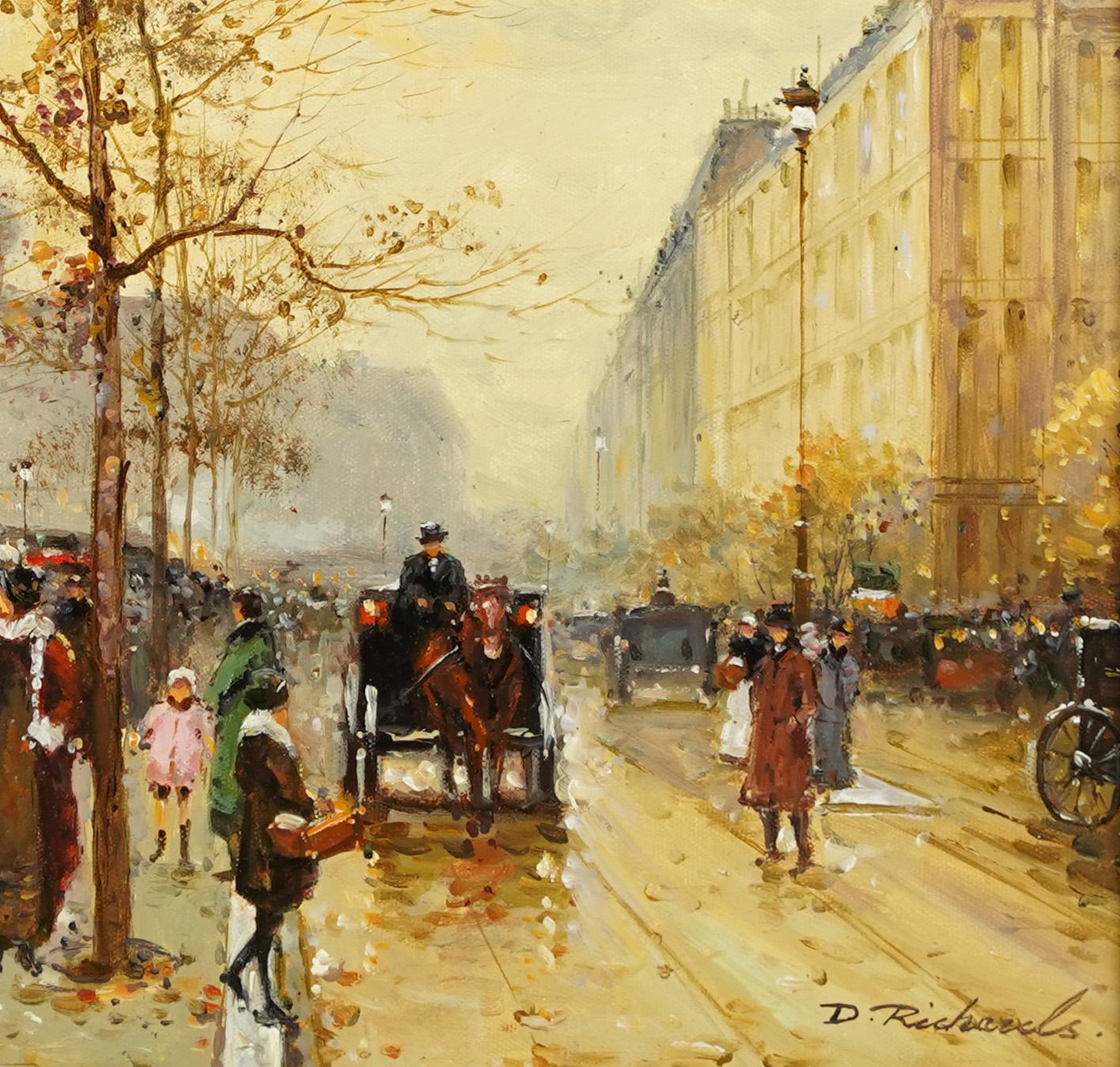 Vintage French Impressionist Paris School Signed Framed Figurative Oil Painting 3