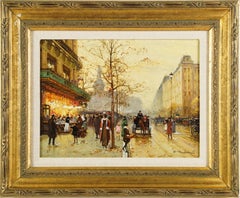 Vintage French Impressionist Paris School Signed Framed Figurative Oil Painting