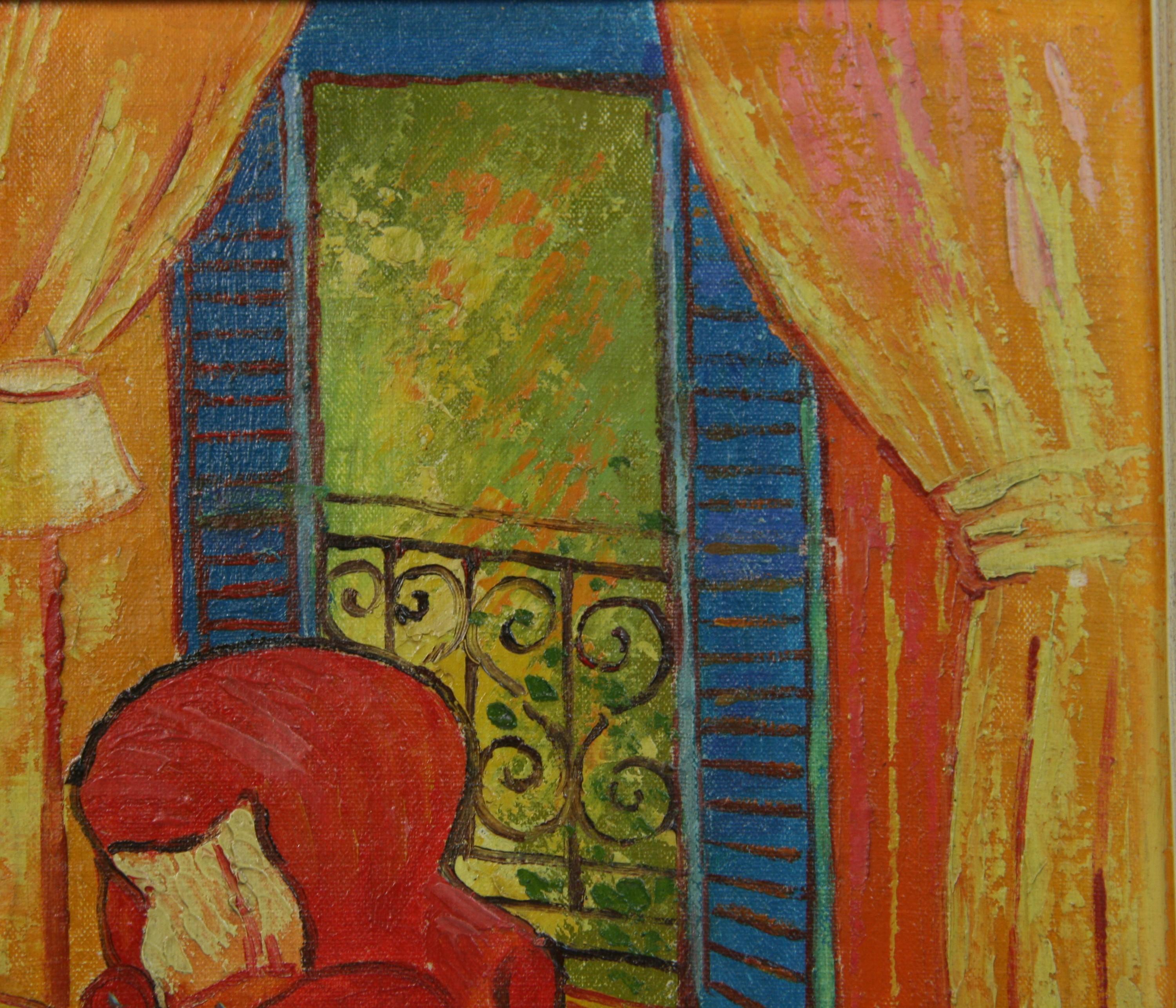 Vintage French Interior View Room Setting 1975 For Sale 3