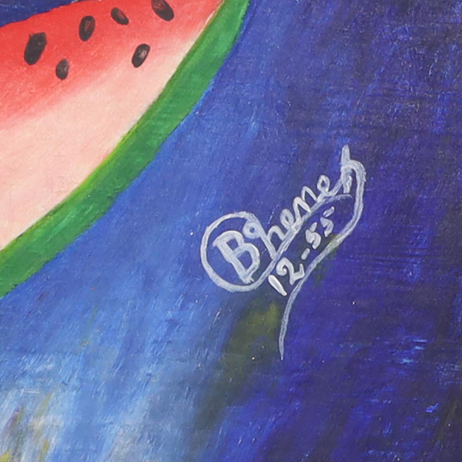 Bodegón haitiano vintage Pintura sobre tabla en venta 2