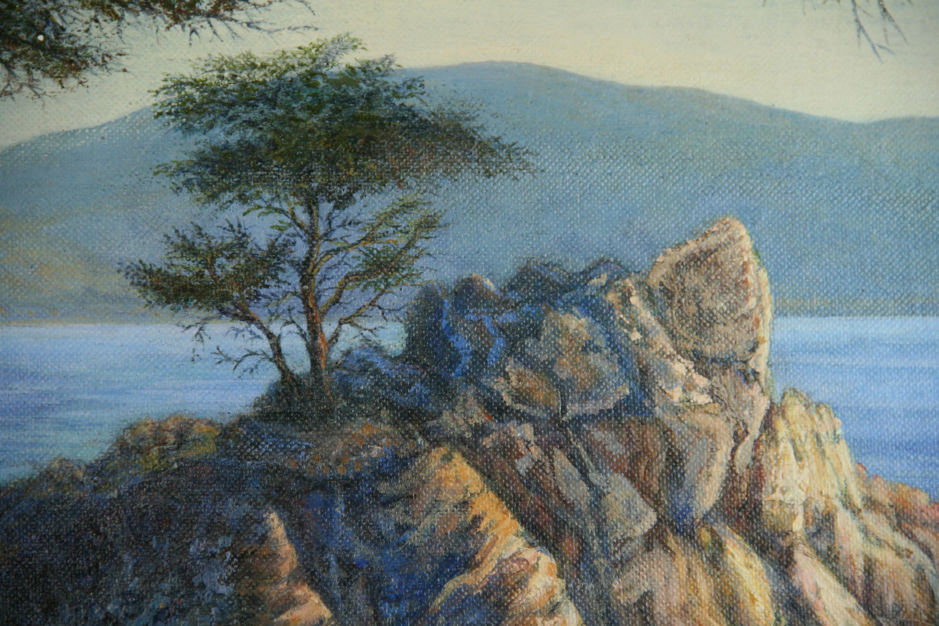Vintage  Impressionist Landscape California Coastal Inlet For Sale 1
