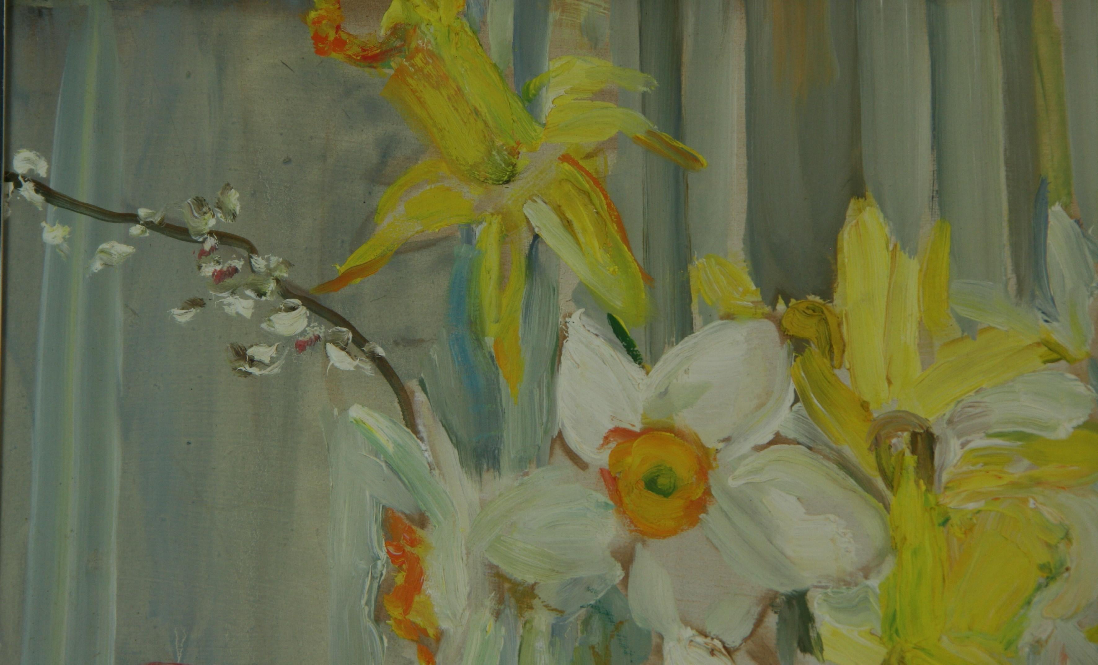 Pittura a olio impressionista d'epoca 