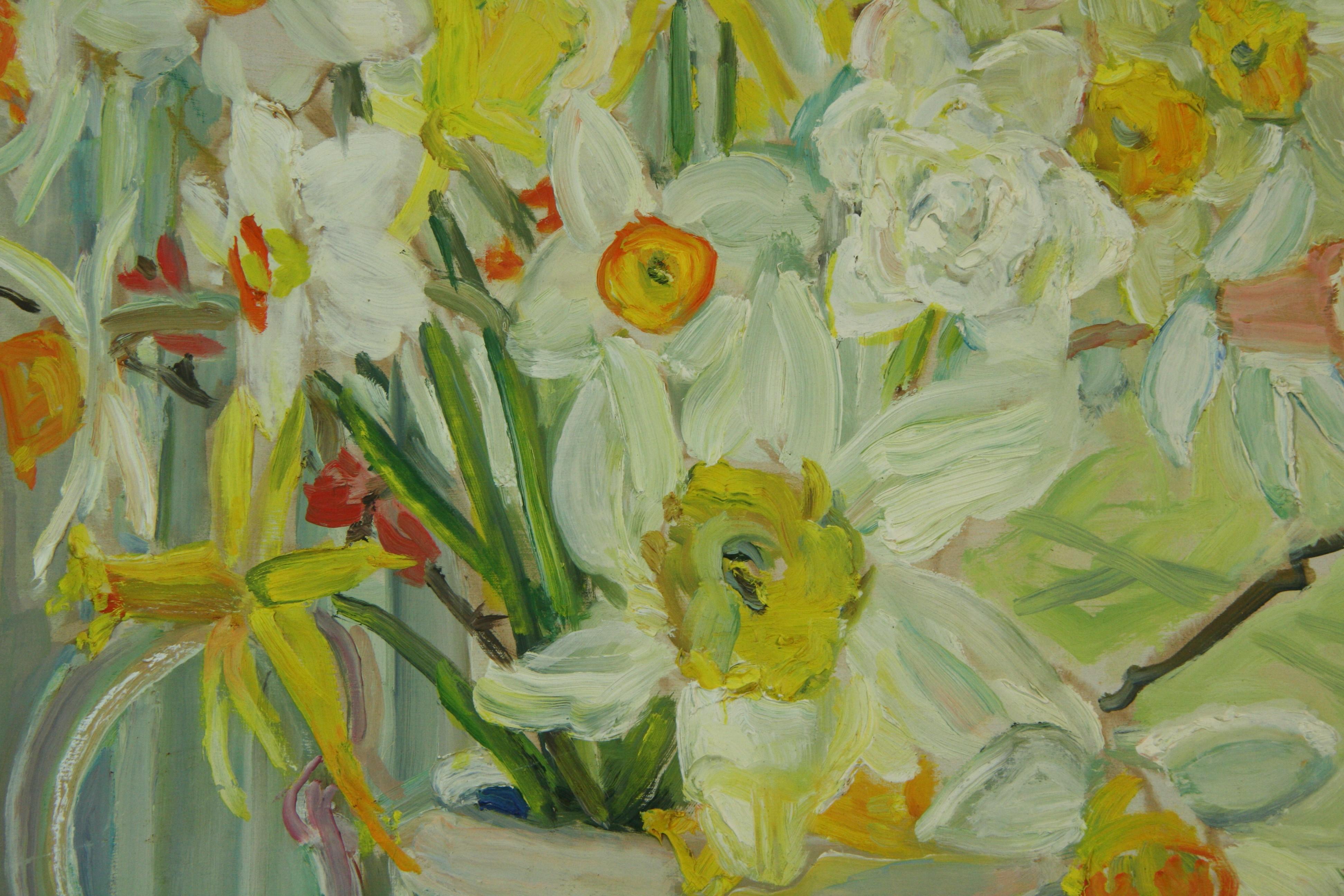 Pittura a olio impressionista d'epoca 