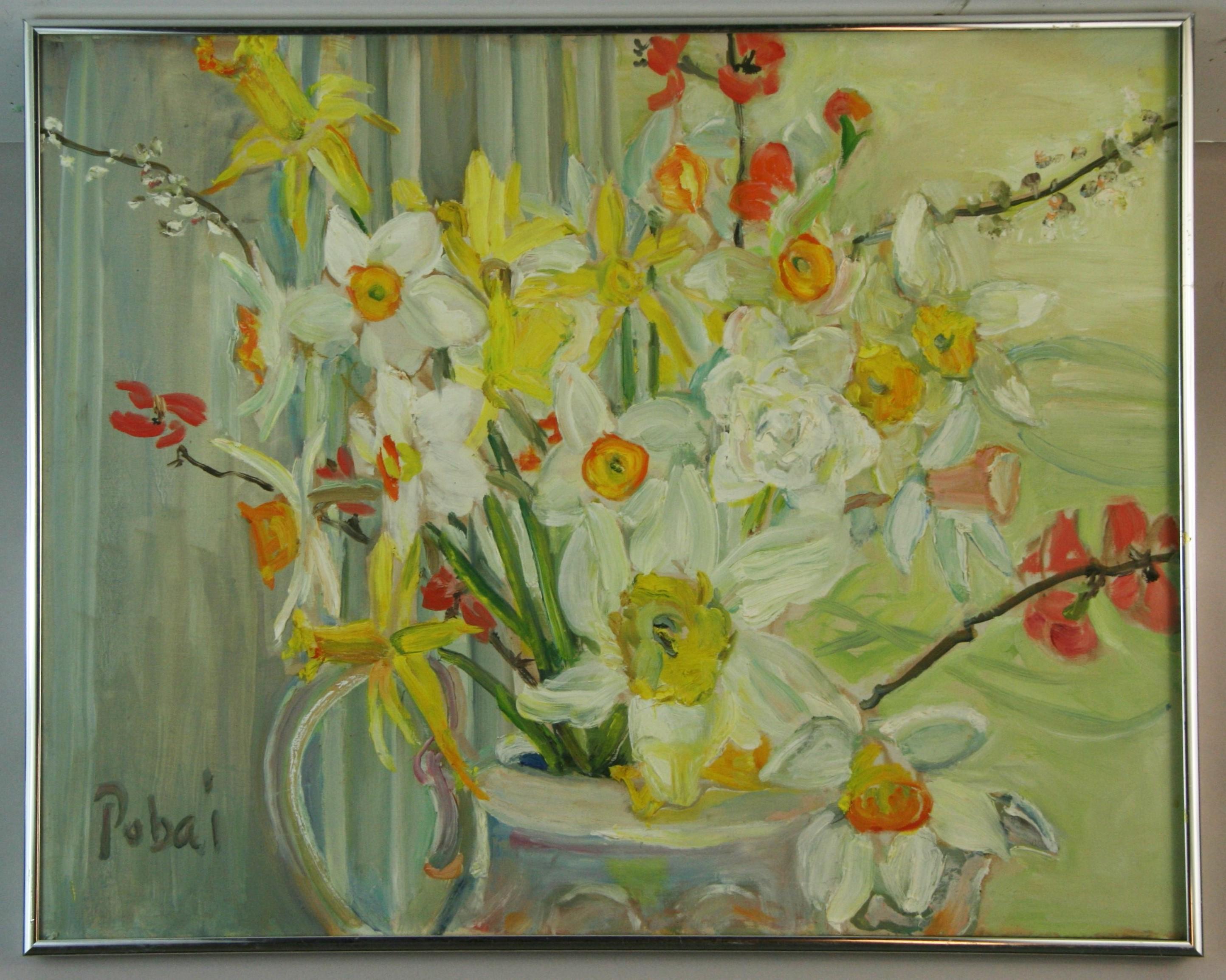 Pittura a olio impressionista d'epoca 