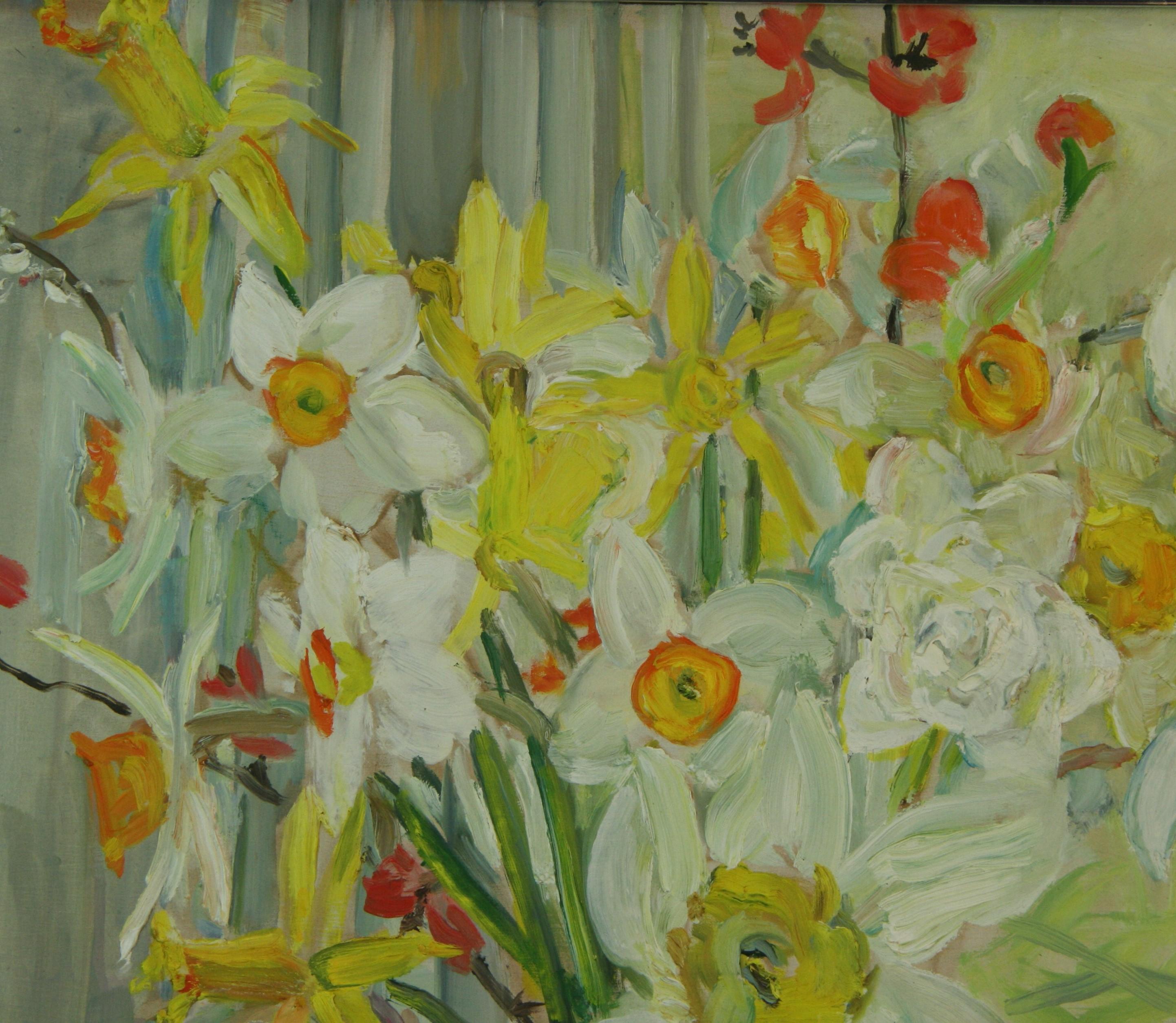 Pittura a olio impressionista d'epoca 