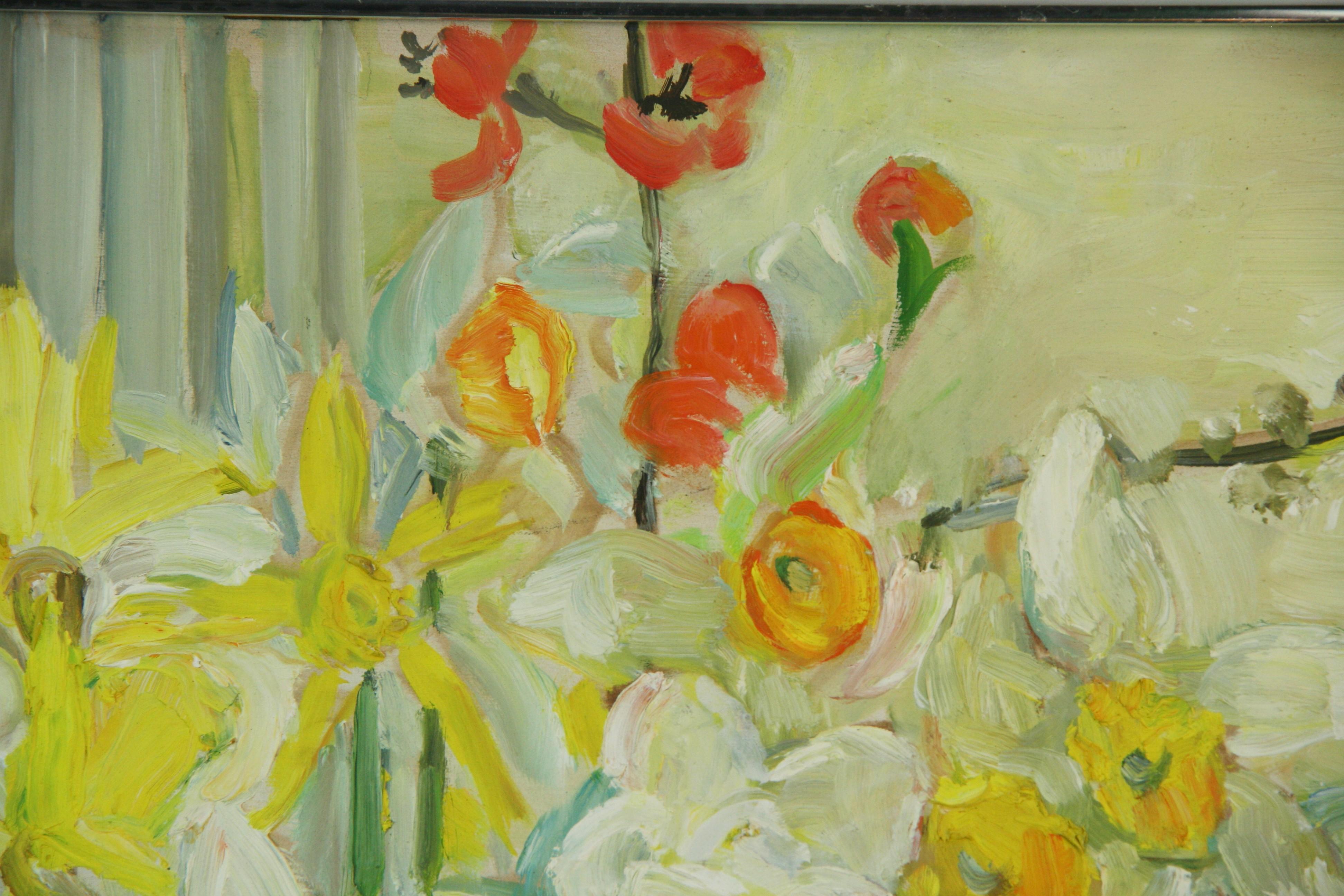 Pittura a olio impressionista d'epoca 
