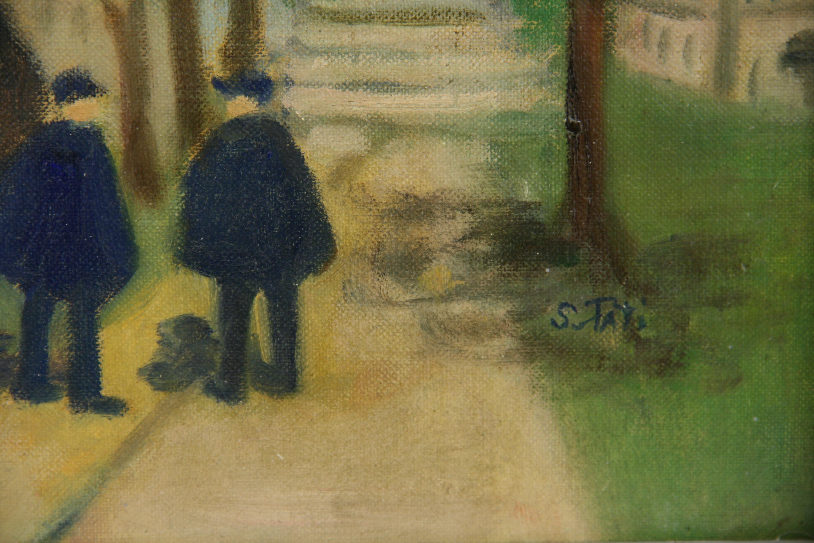 Vintage Impressionist Oil Painting 
