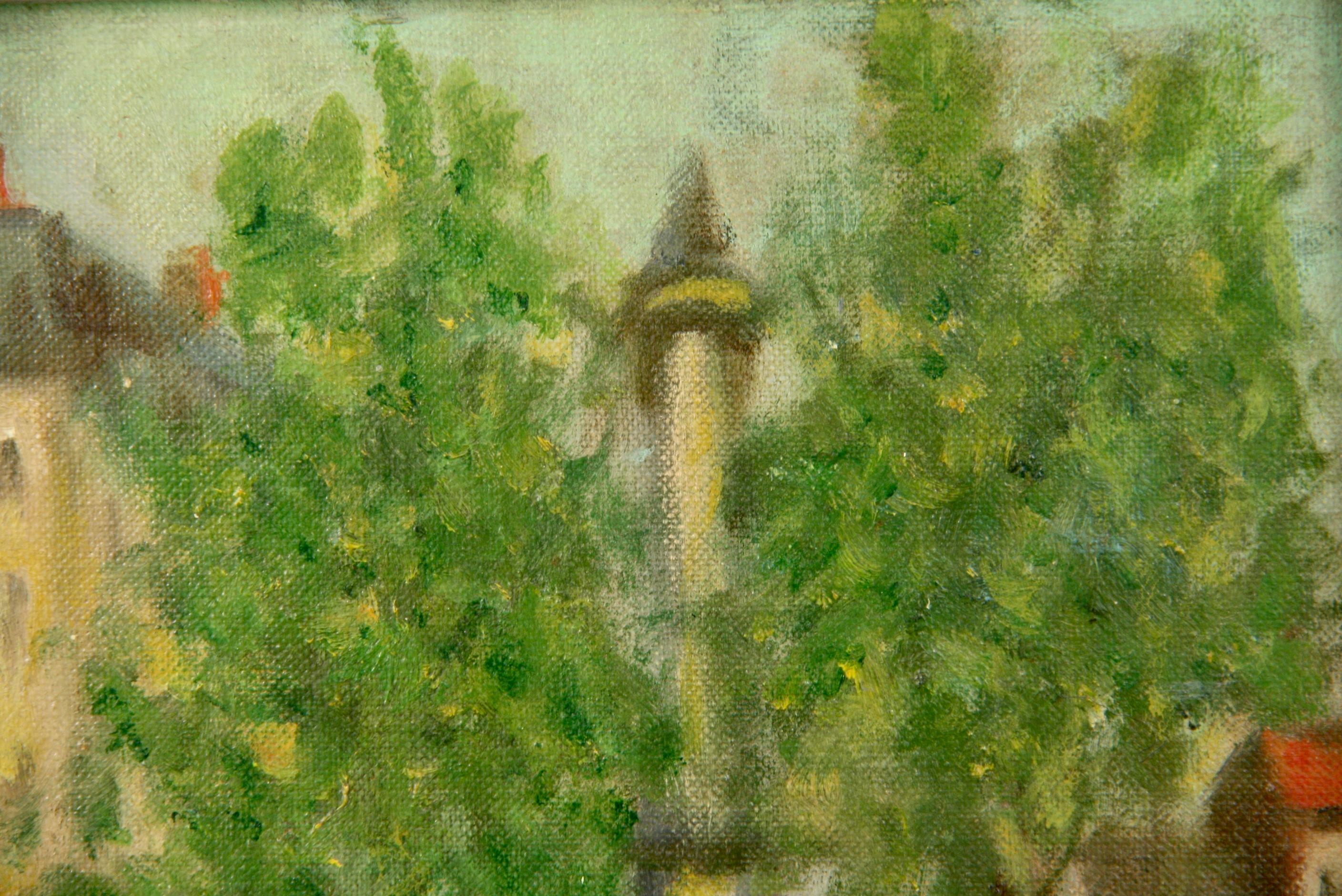 Vintage Impressionist Oil Painting 