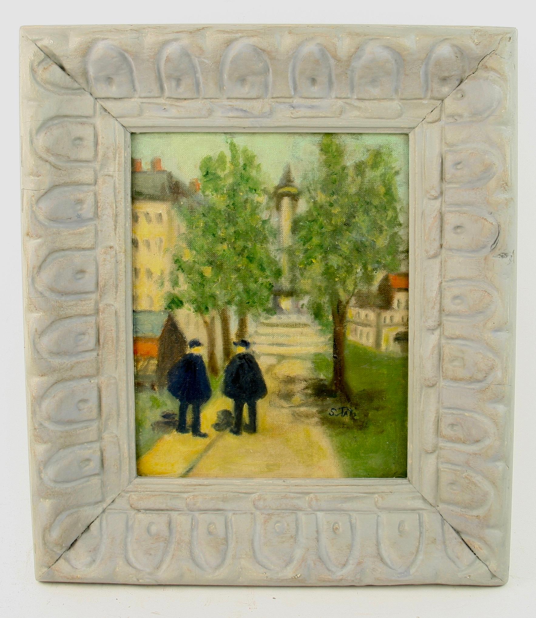 Vintage Impressionist Oil Painting 