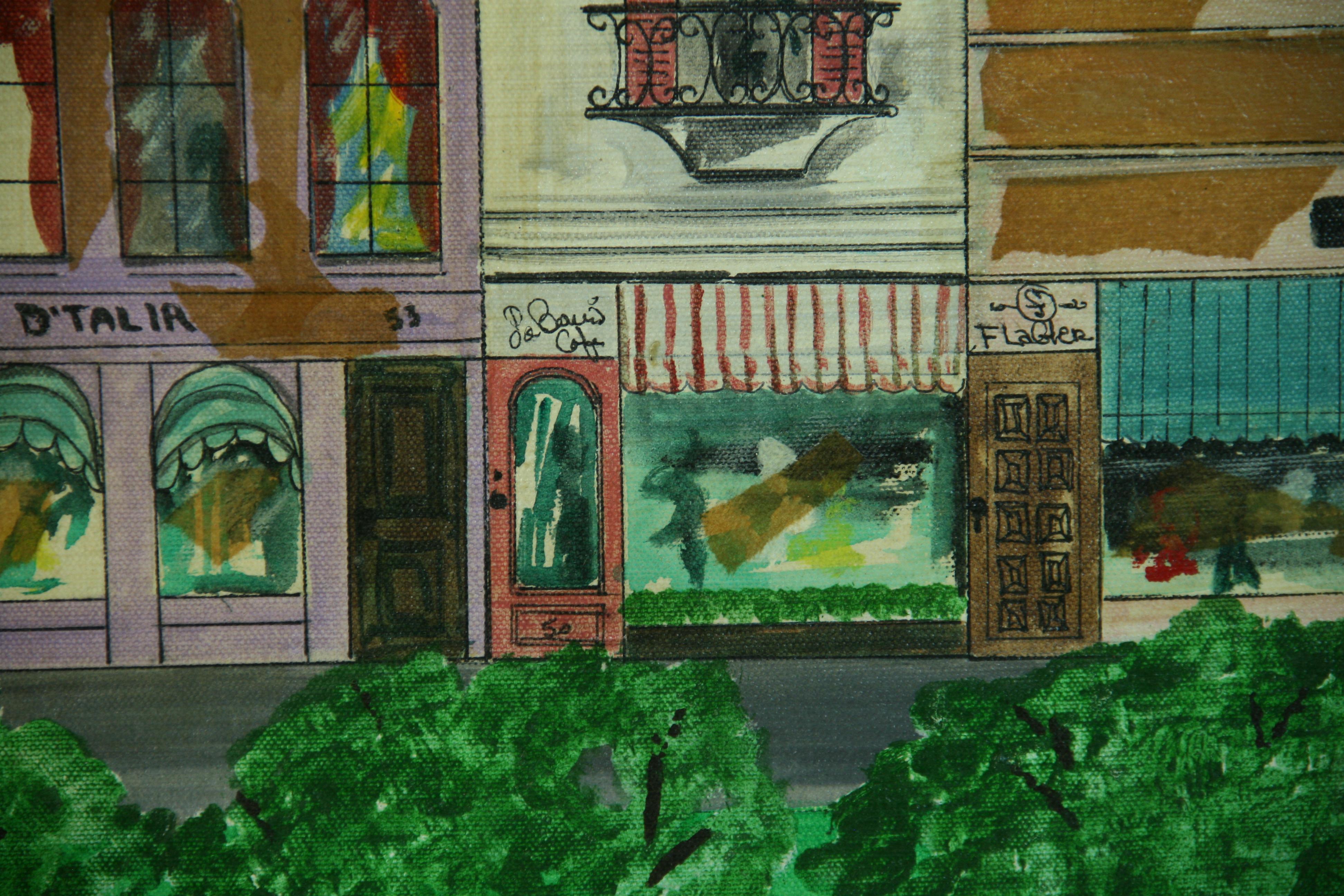 Vieux paysage urbain moderniste édouardien  Paysage de C.Salerno en vente 6