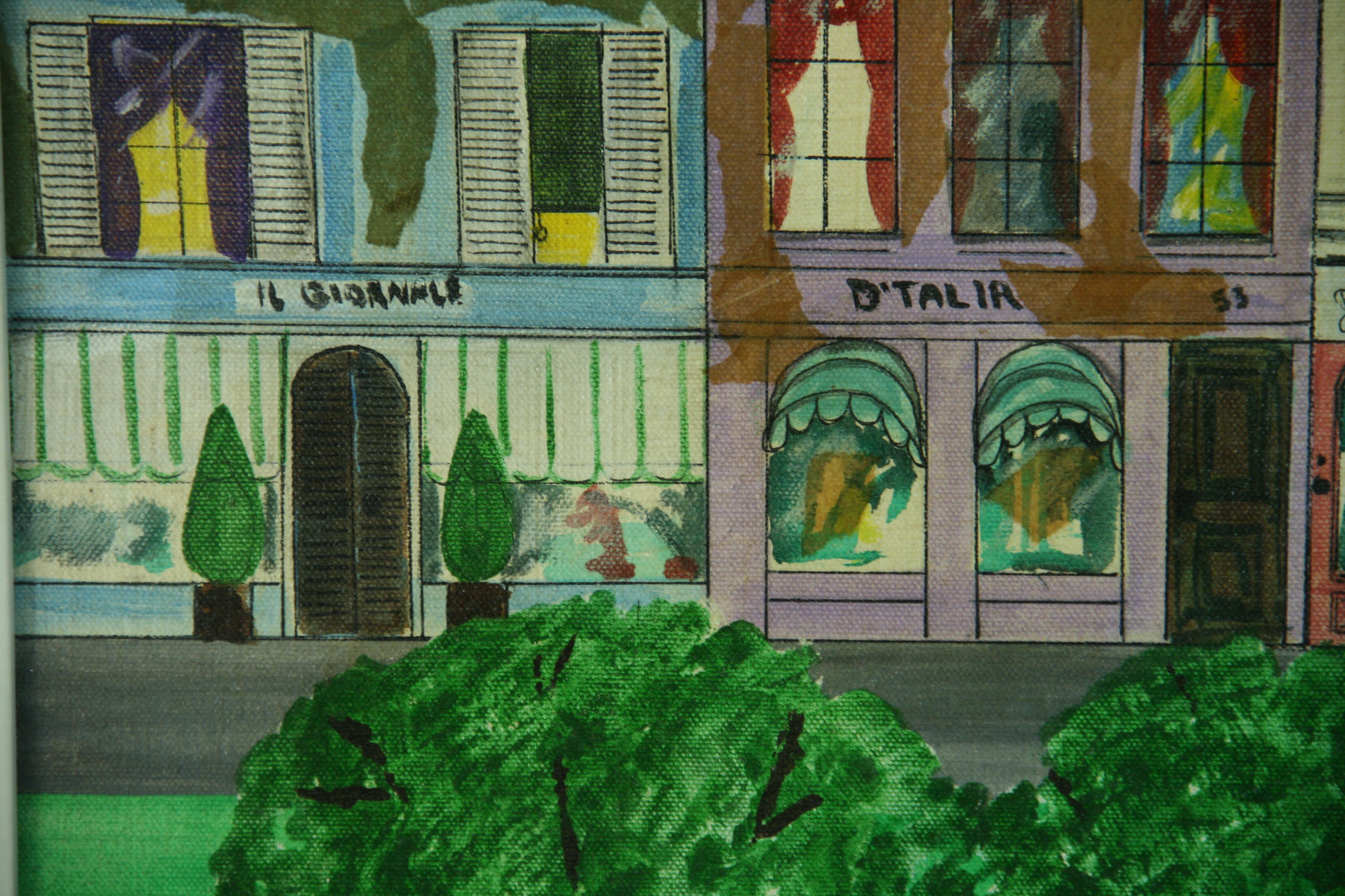 Vieux paysage urbain moderniste édouardien  Paysage de C.Salerno en vente 7