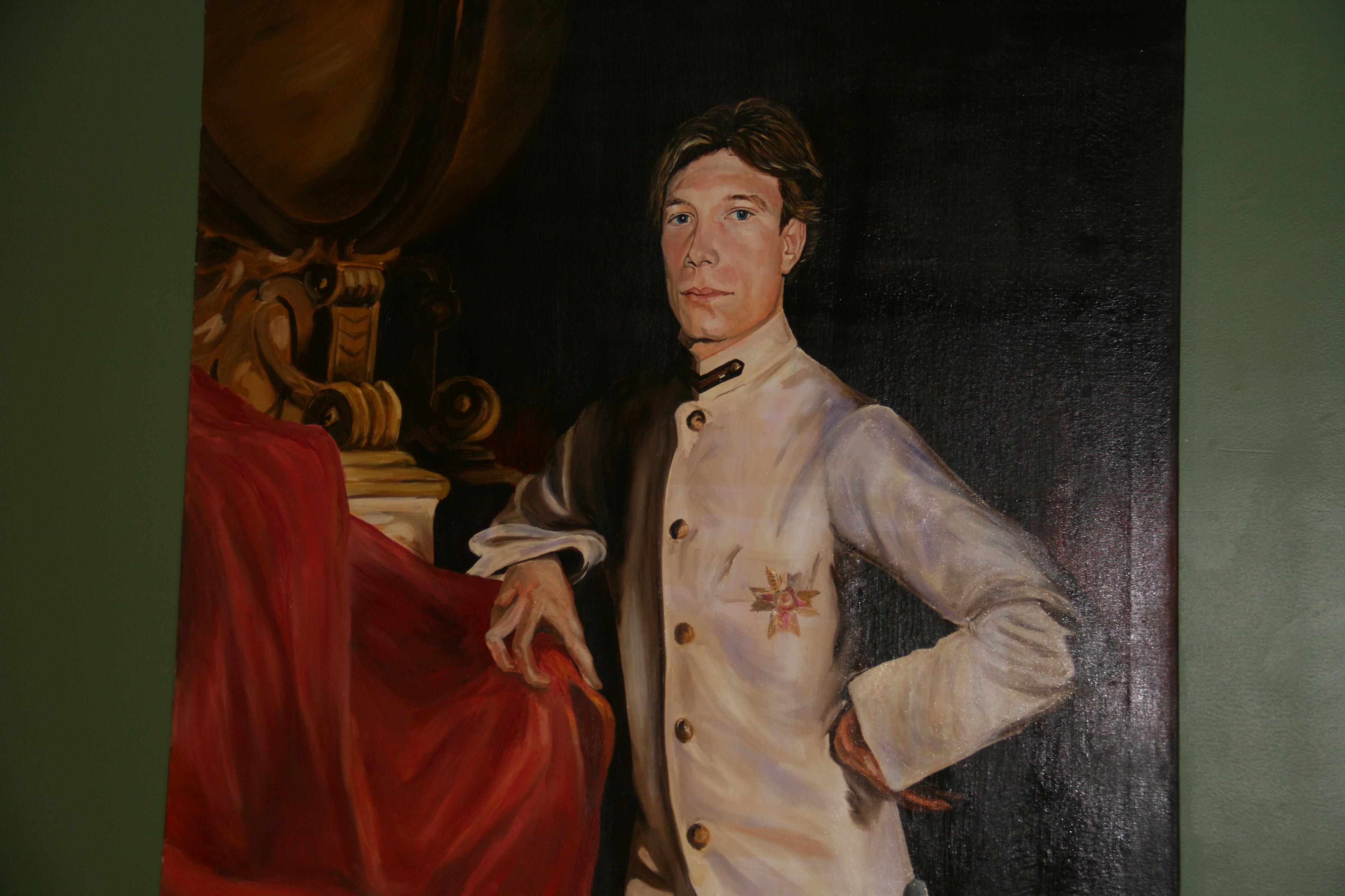 5058 Quadro ad olio di grandi dimensioni raffigurante un nobiluomo inglese
Incastonato in una tela rappezzata, senza cornice.
Firmato Robert The Yarmola