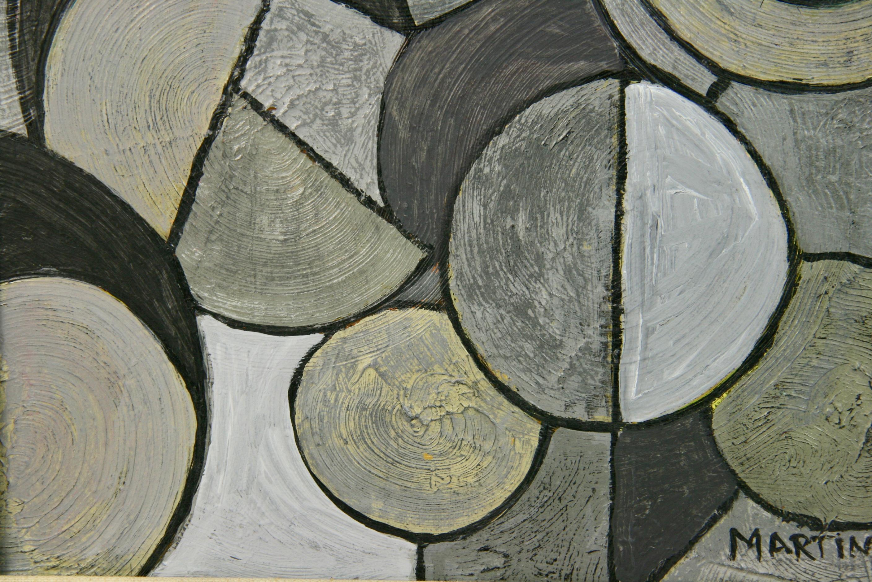 Vintage italien géométrique  Cubique  « Shades of Gray » de Martino, années 1970 en vente 1