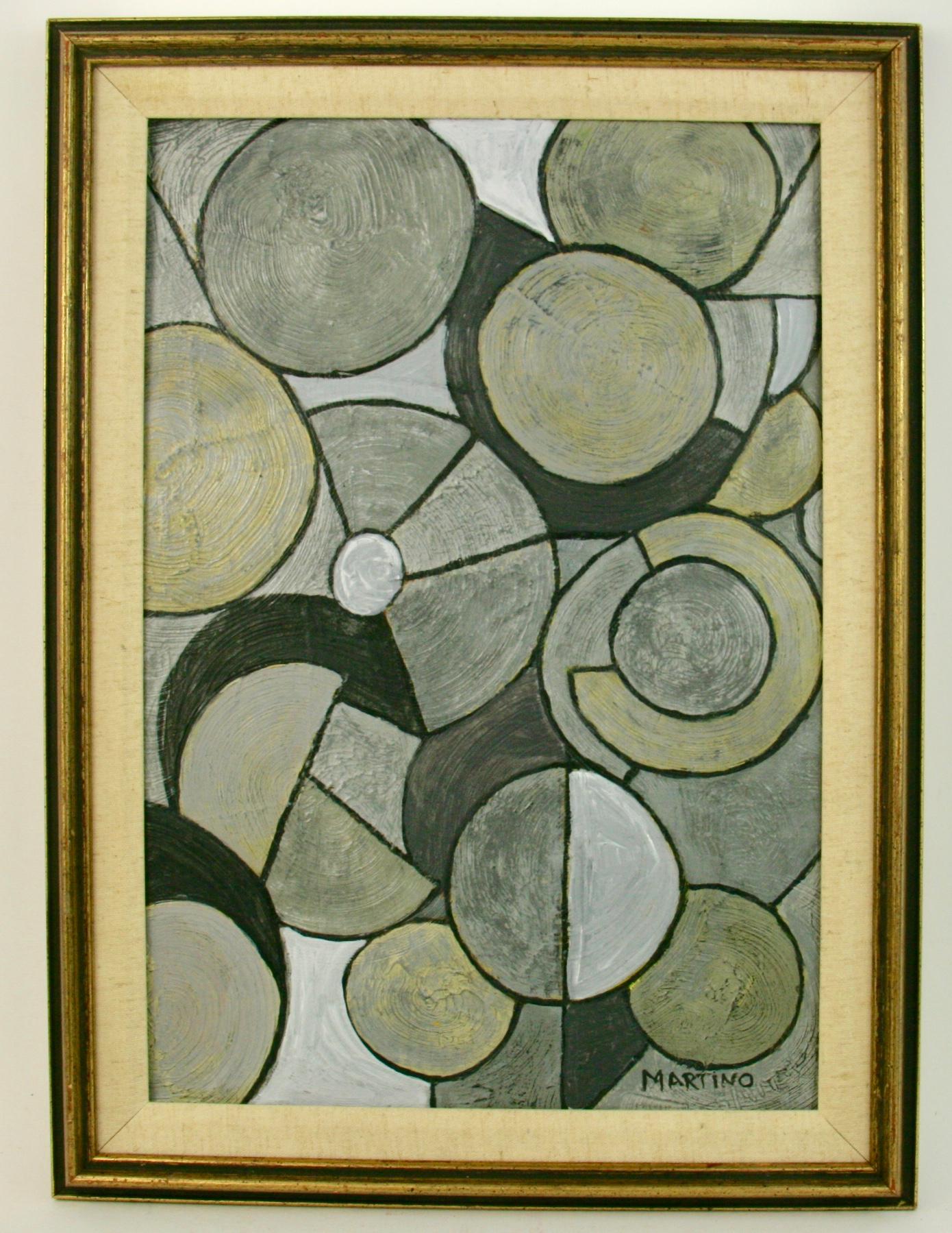 Vintage italien géométrique  Cubique  « Shades of Gray » de Martino, années 1970 en vente 2