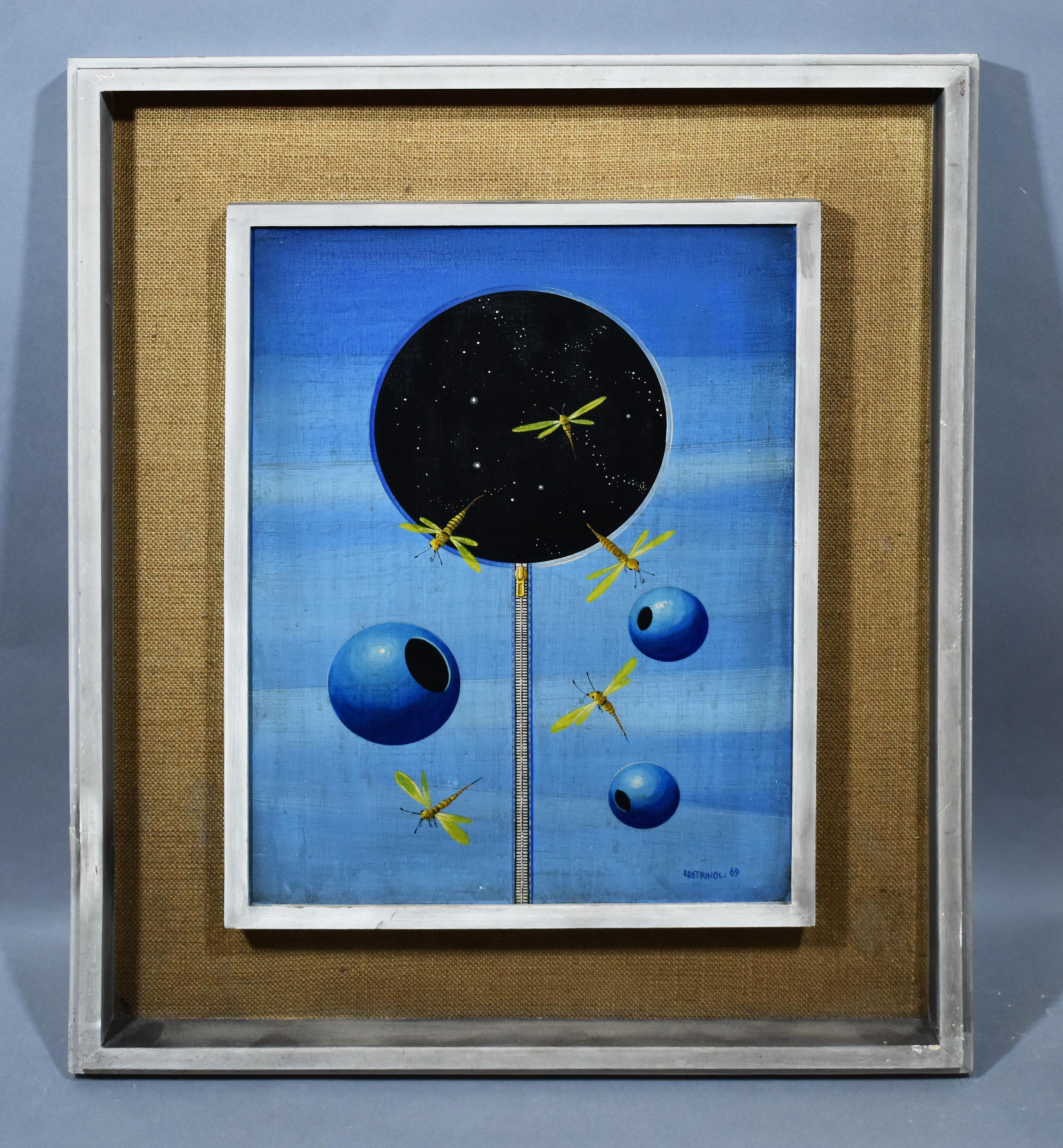 Unknown Vintage Italian Surrealist Nature Study Signed Original