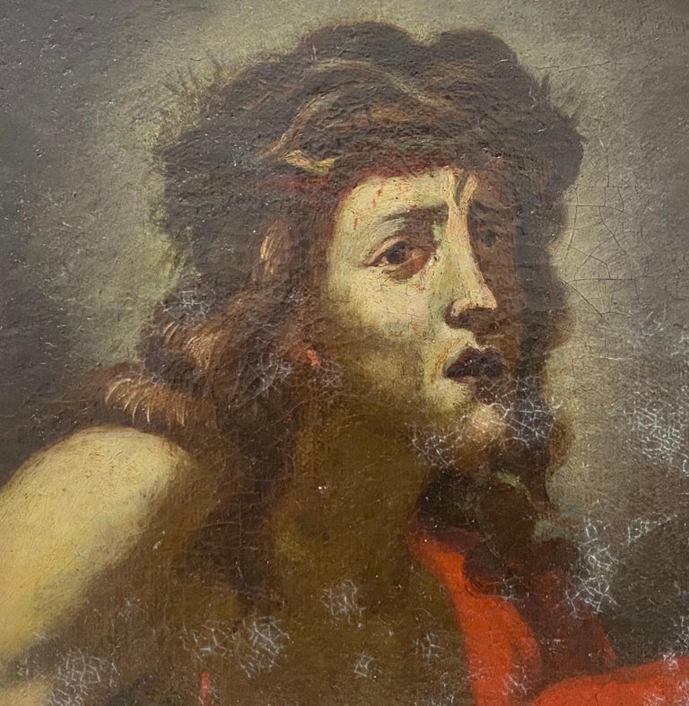 Vintage Jesus of Nazareth Original Oil Portrait 20th Century - Painting by Unknown