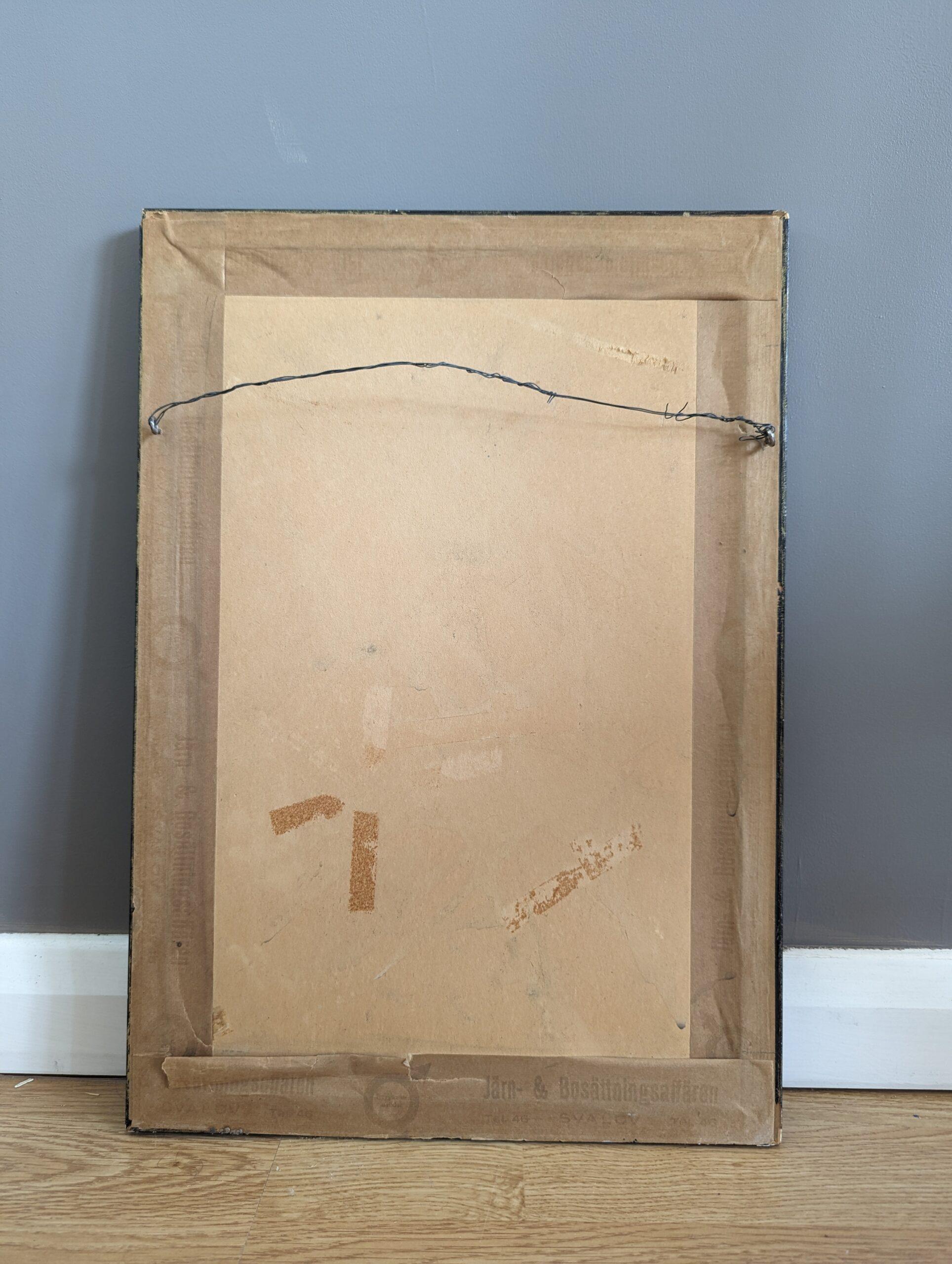 Pittura ad olio figurativa d'epoca della metà del secolo scorso - Riflesso frammentato 7