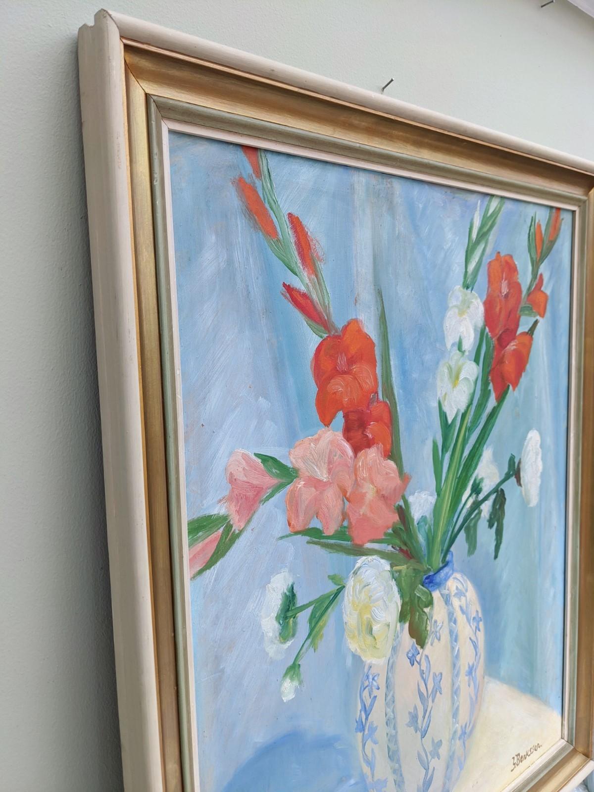 Vintage Mid-Century Framed Floral Still Life Oil Painting - Shanghai Blossom 1