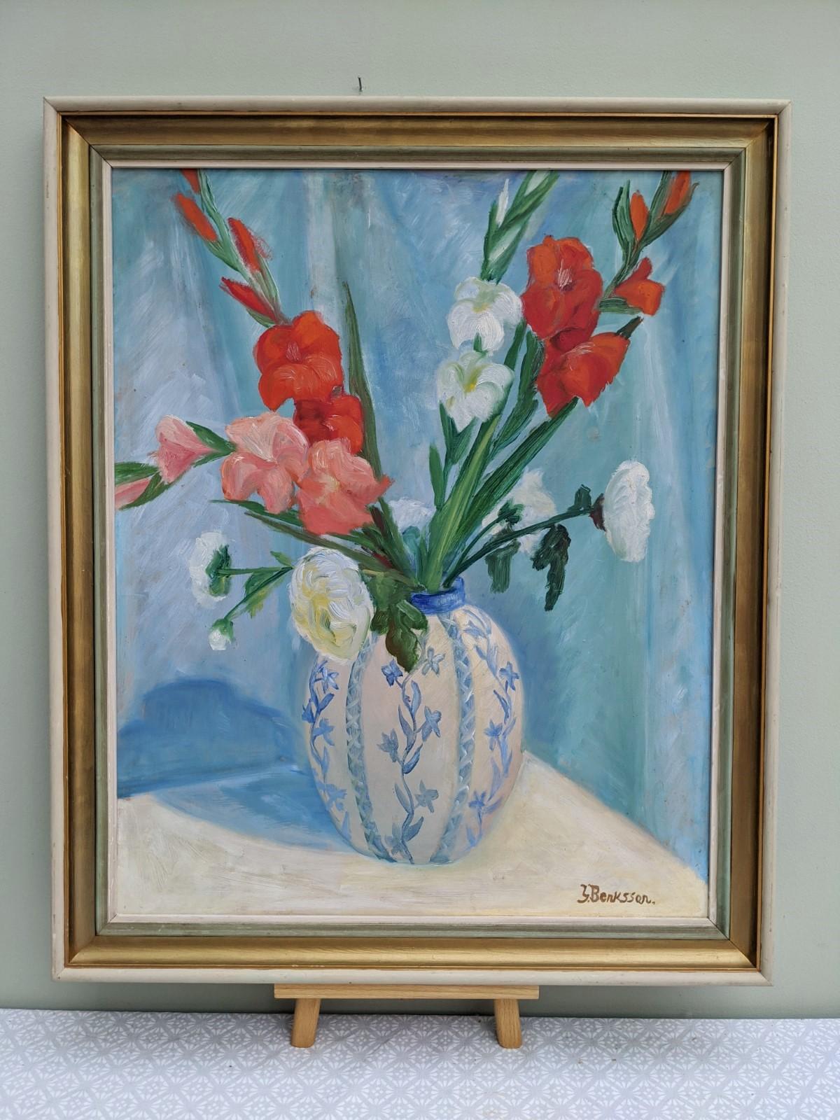 Vintage Mid-Century Framed Floral Still Life Oil Painting - Shanghai Blossom 3