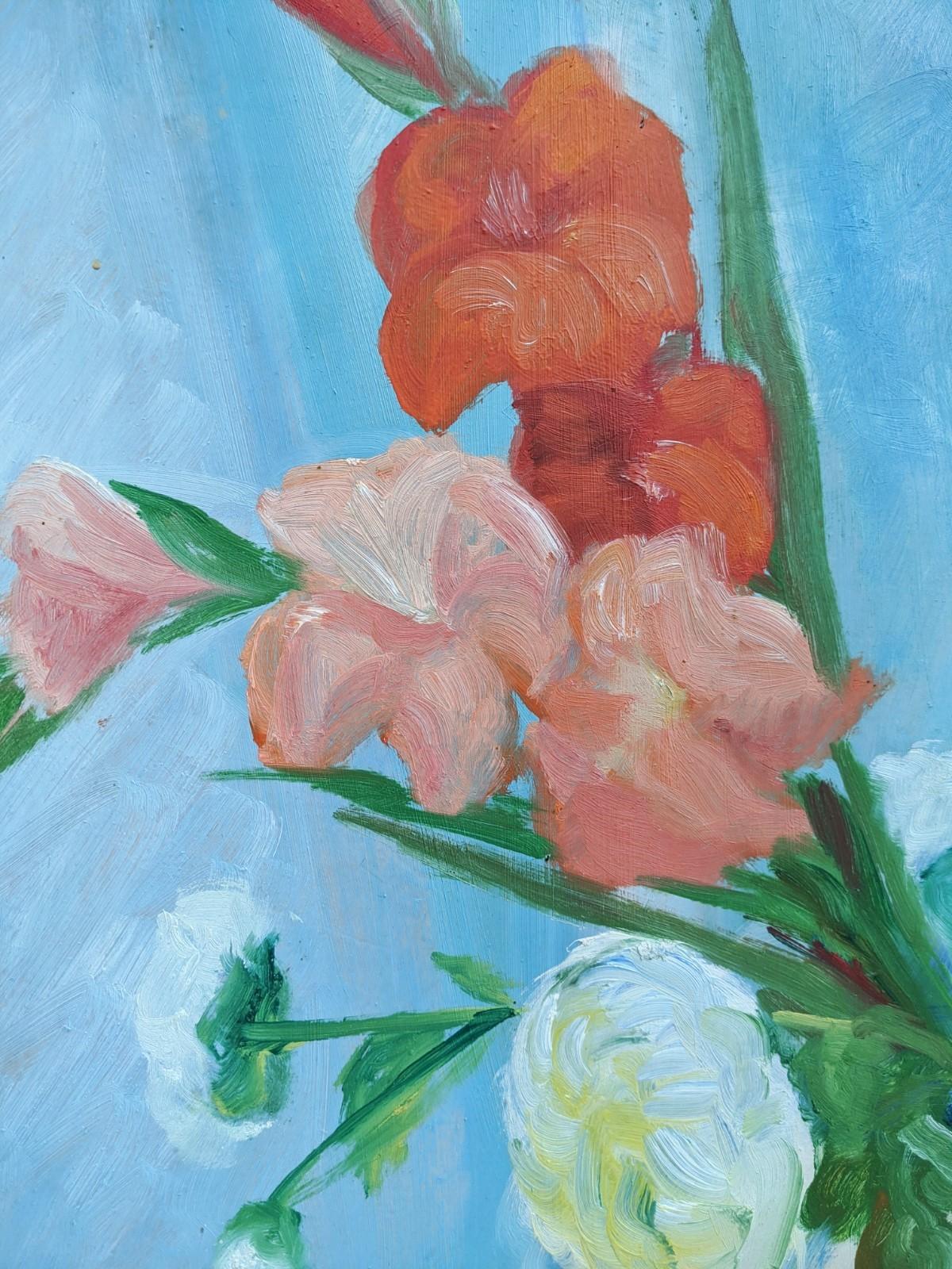 Vintage Mid-Century Framed Floral Still Life Oil Painting - Shanghai Blossom 6