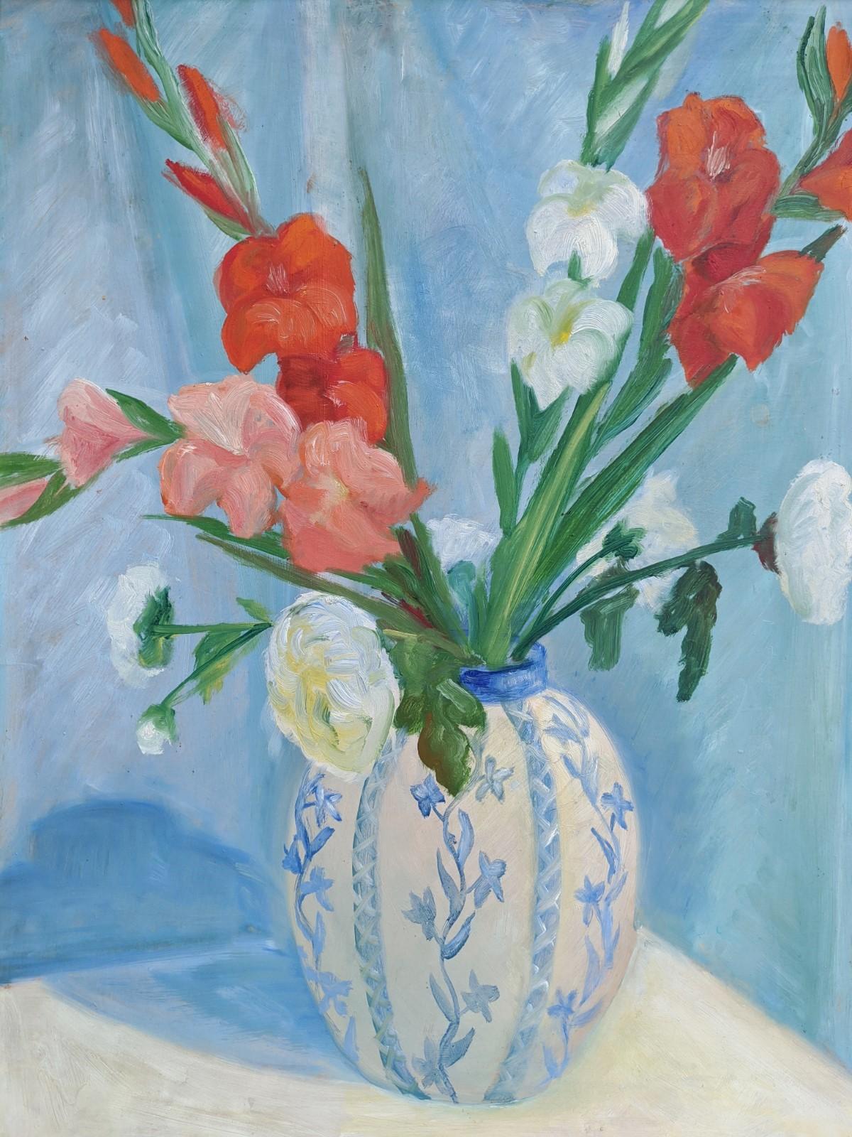 Vintage Mid-Century Framed Floral Still Life Oil Painting - Shanghai Blossom 7