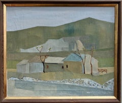 Vintage Mid Century Framed Swedish Landscape Oil Painting - Idyll