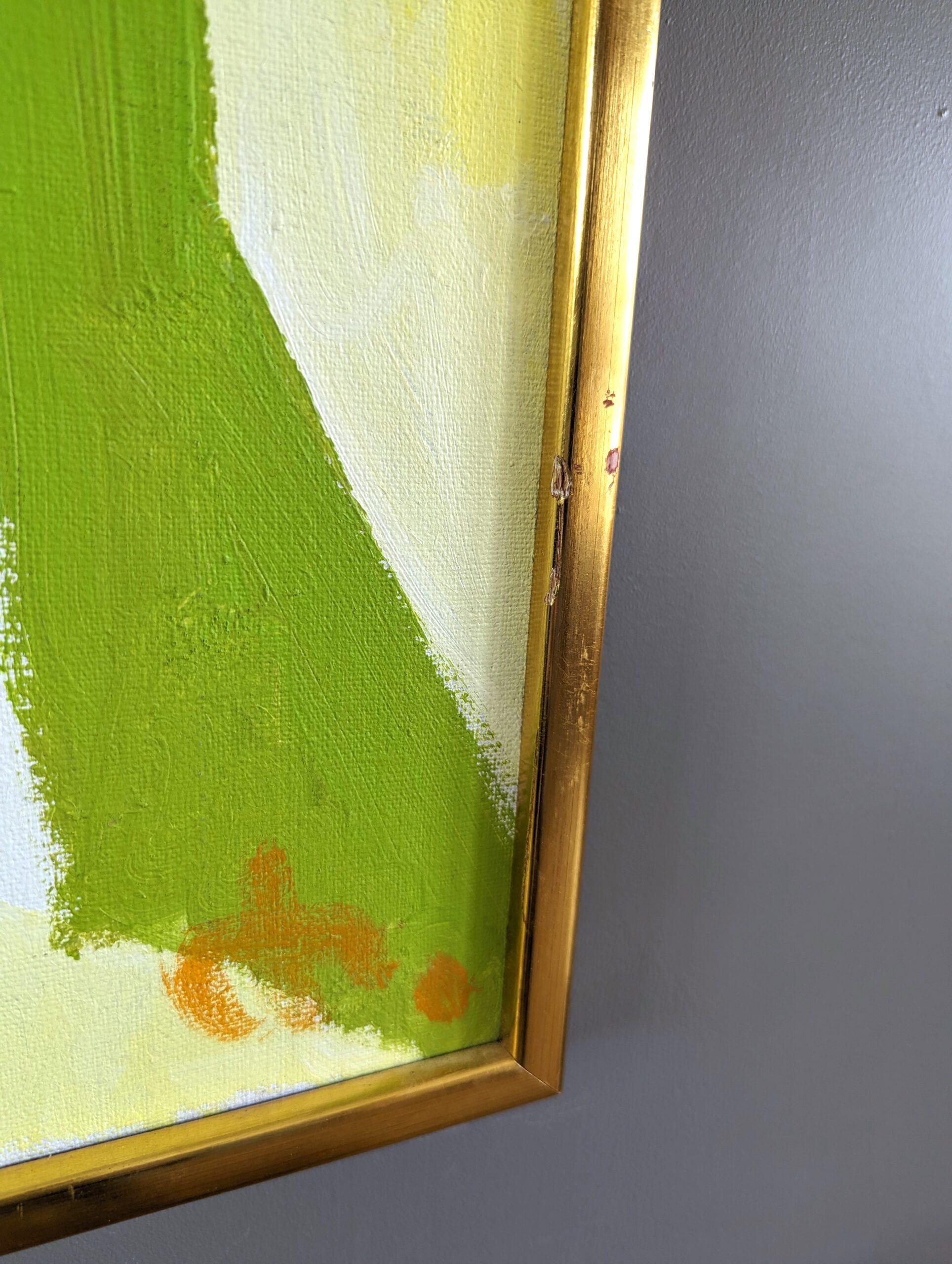 Pittura acrilica astratta geometrica vintage di metà secolo - Blocchi suburbani 9