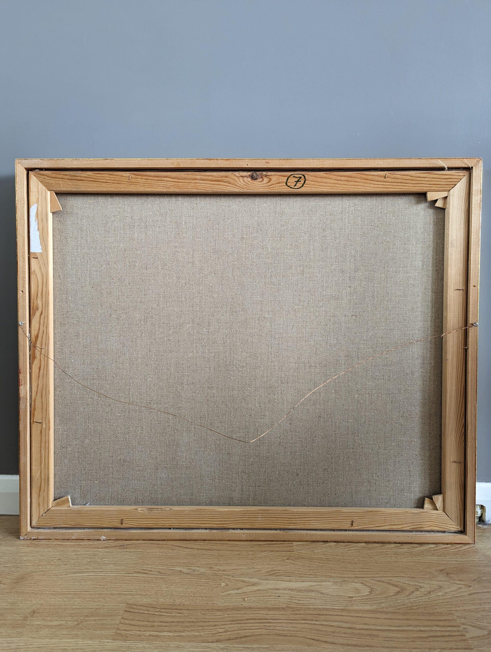 Pittura acrilica astratta geometrica vintage di metà secolo - Blocchi suburbani 10