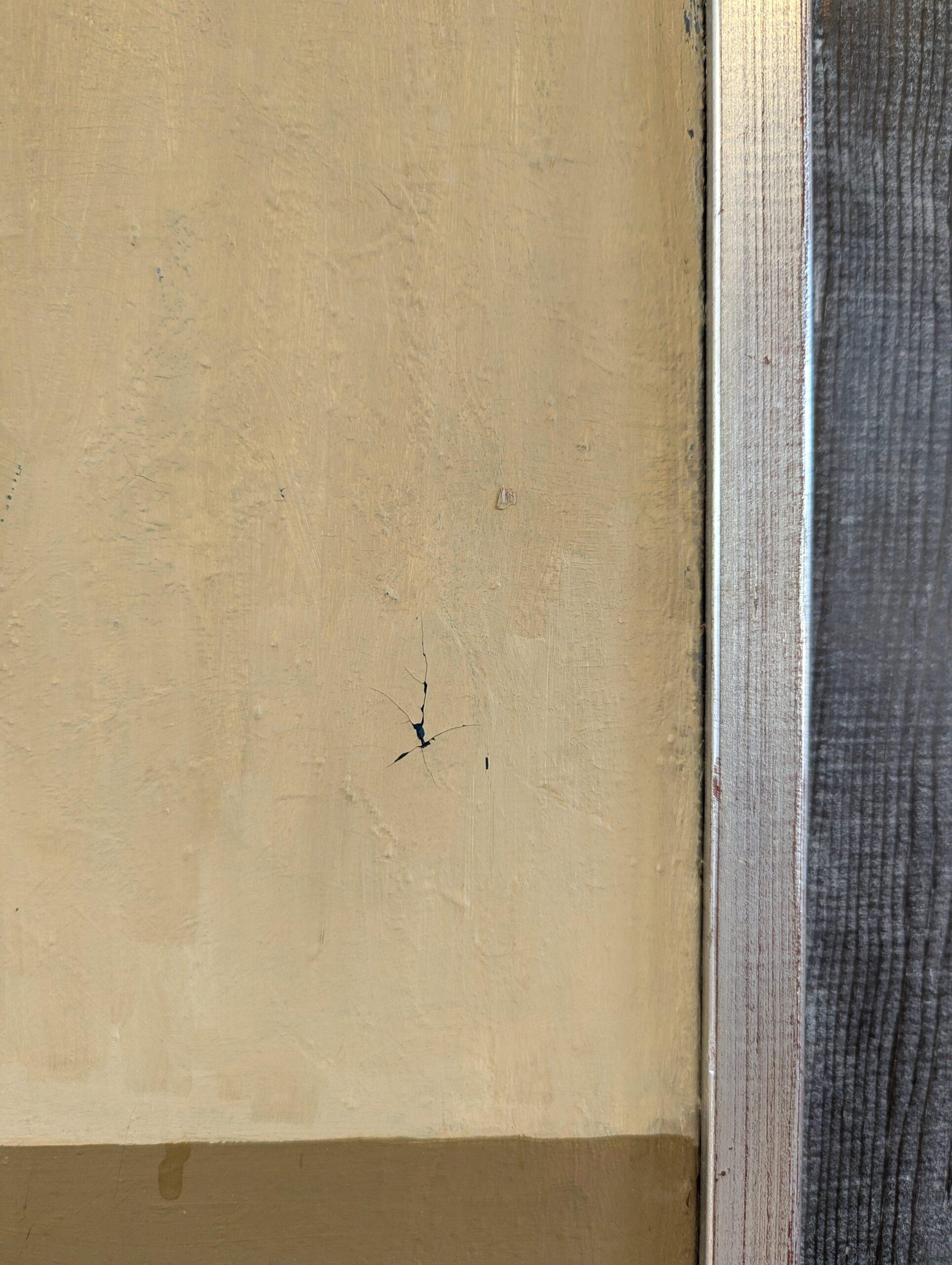 Pittura ad olio astratta di paesaggio urbano Vintage Mid-Century Modern - Città geometrica in vendita 6