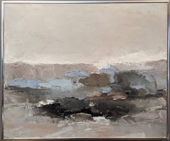 Vintage Mid-Century Modern Abstract Seascape Oil Painting - Ephemeral Shores