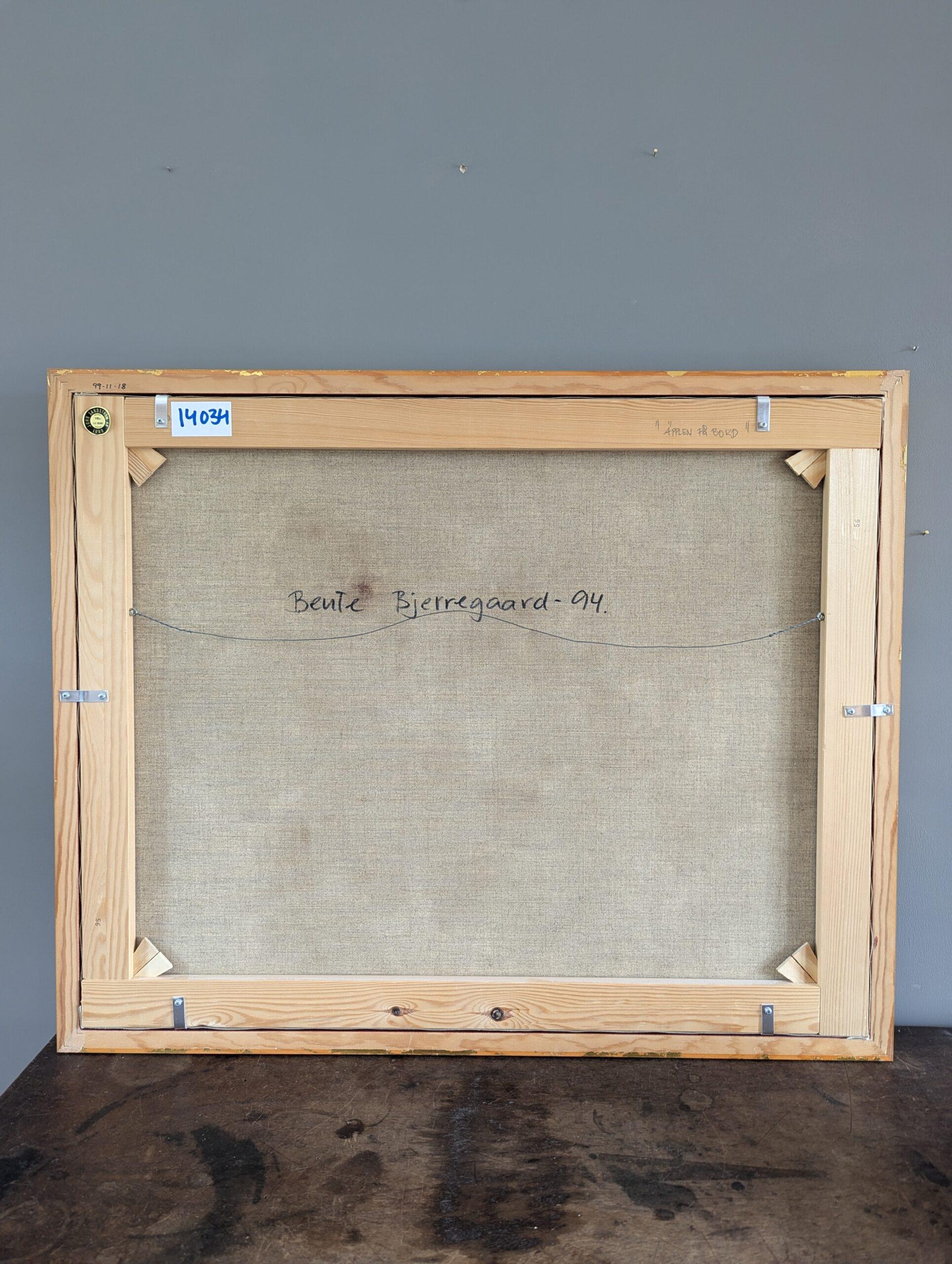 Vintage-Ölgemälde, Mid-Century Modern, expressionistisches Stillleben, Ölgemälde, Apfelkugel im Angebot 6