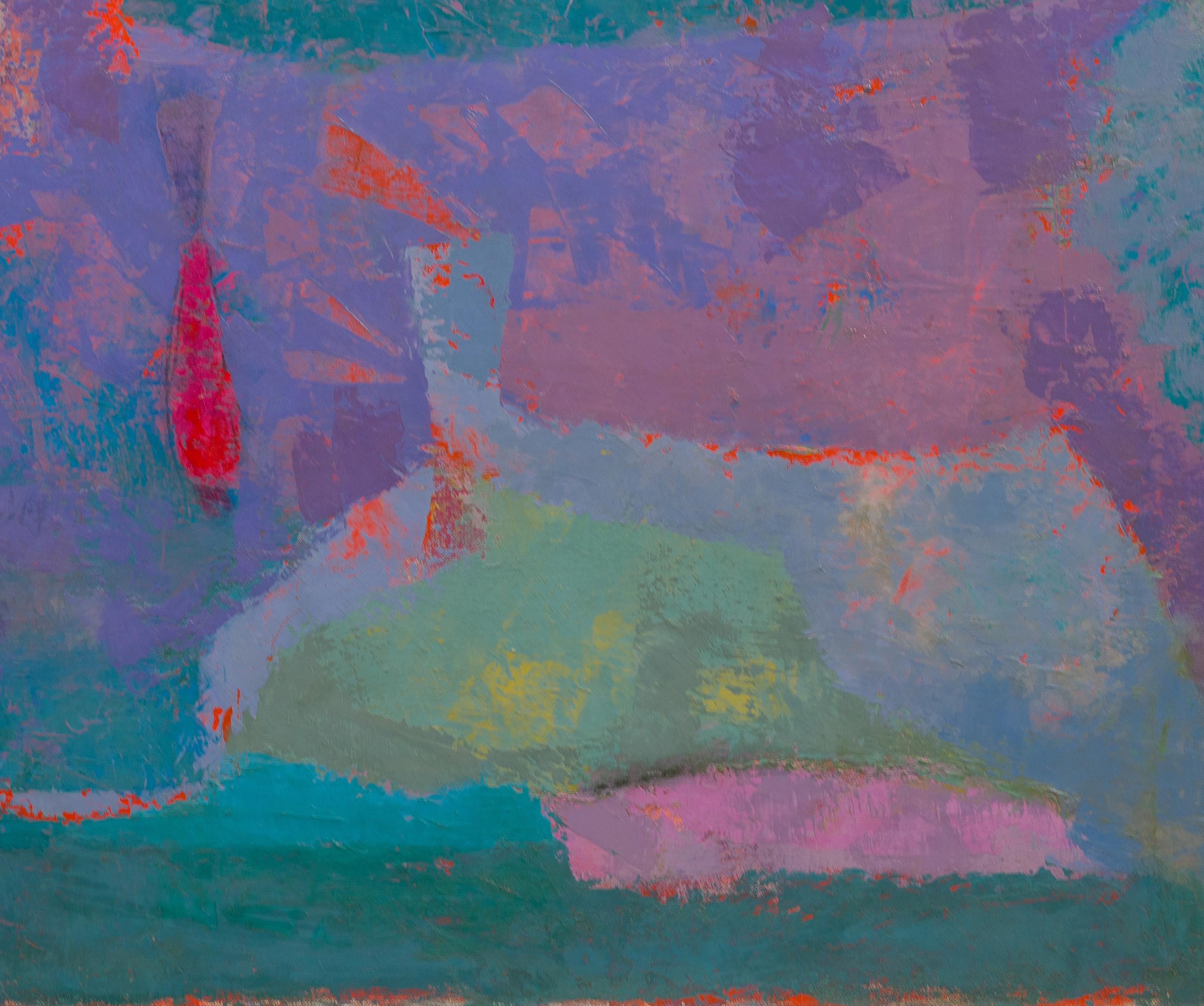 Peinture à l'huile abstraite fauviste moderne du milieu du siècle dernier 2