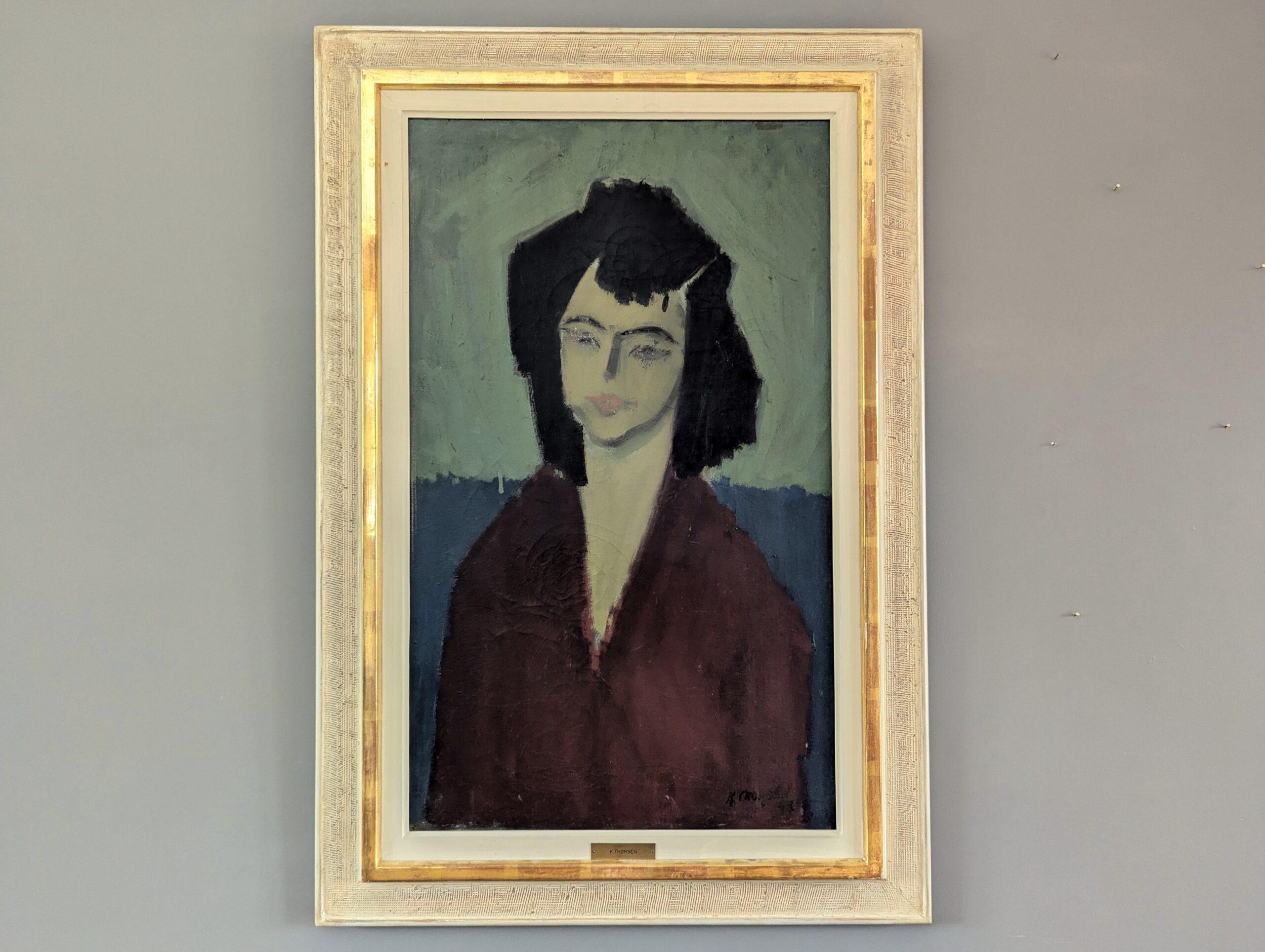 Quadro di ritratto figurativo d'epoca della metà del secolo scorso - Lost in Time 7
