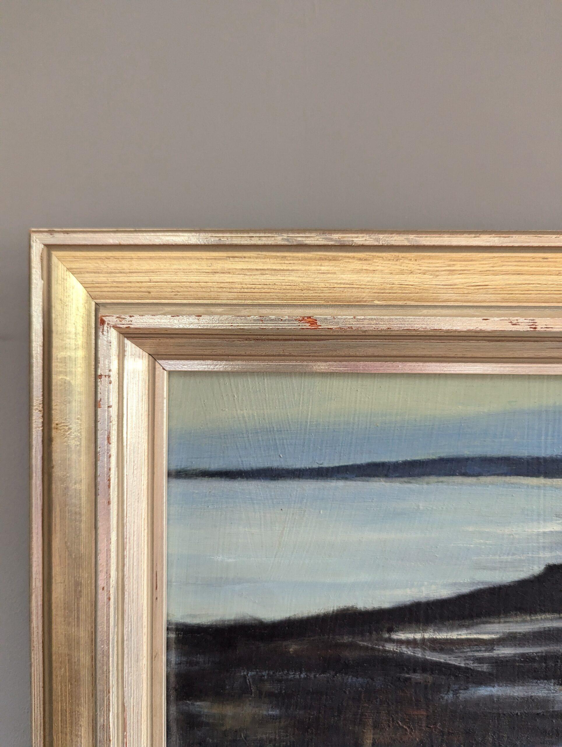 Pittura ad olio originale di paesaggio della metà del secolo scorso - Costa del Crepuscolo 2