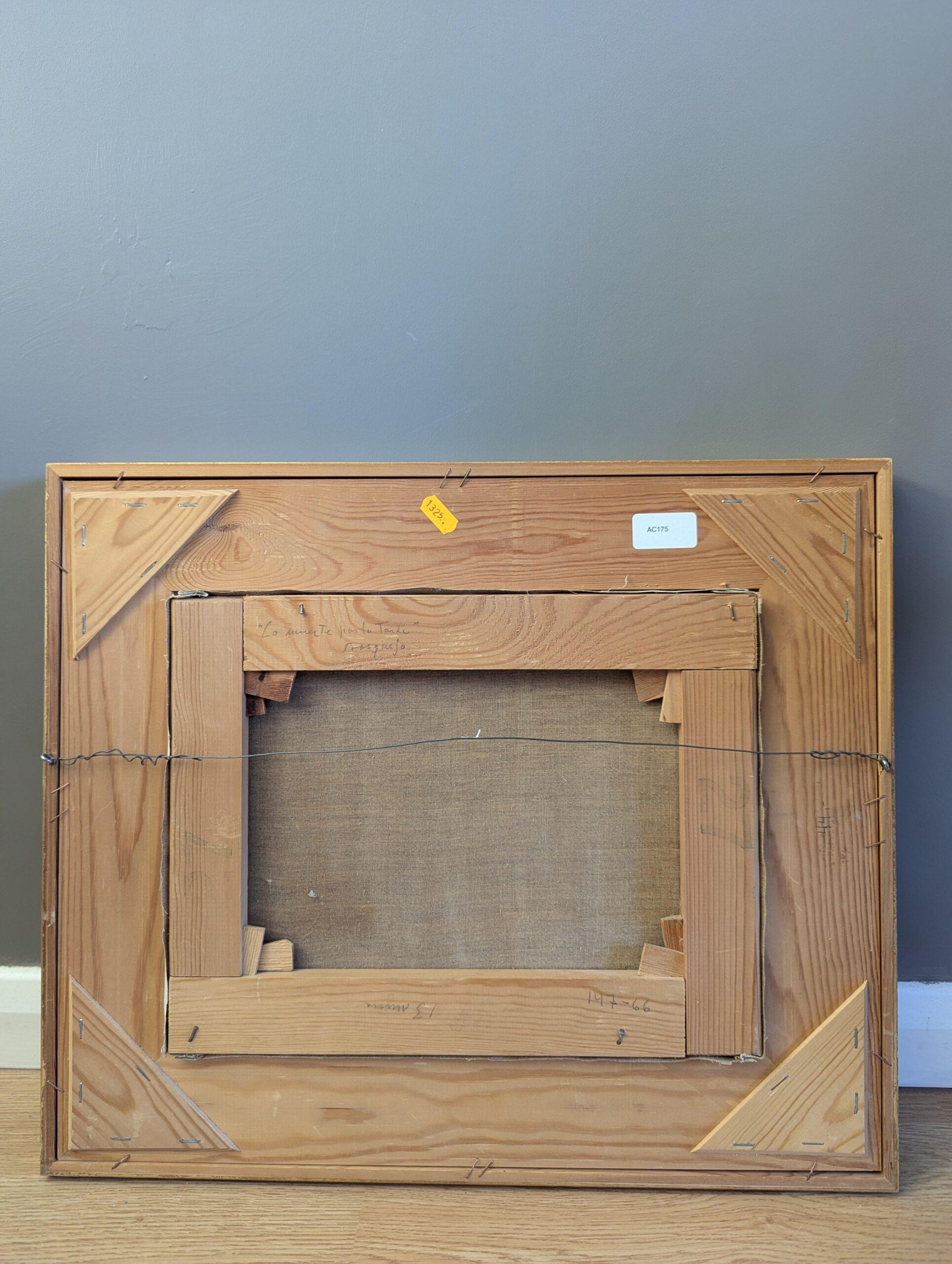 Semi-abstrakte Vintage-Ölgemälde, Mid-Century Modern, Vintage, Stierkampf in Bewegung, Vintage im Angebot 3