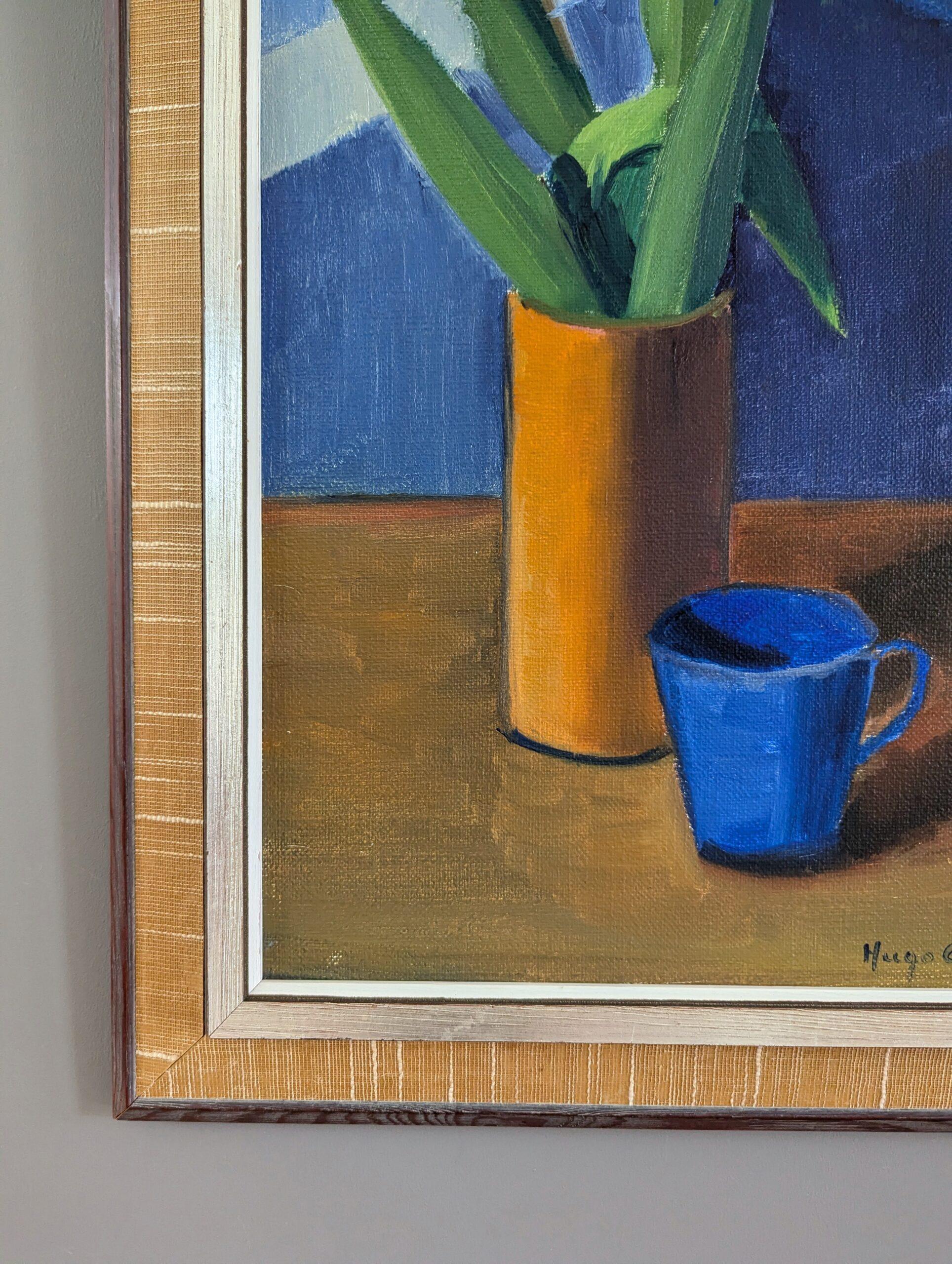 Vintage Mid-Century Modern Still Life Oil Painting - Tulips in Red 5