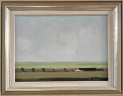 Vintage Mid-Century Modern Swedish Landscape Oil Painting - The Plain