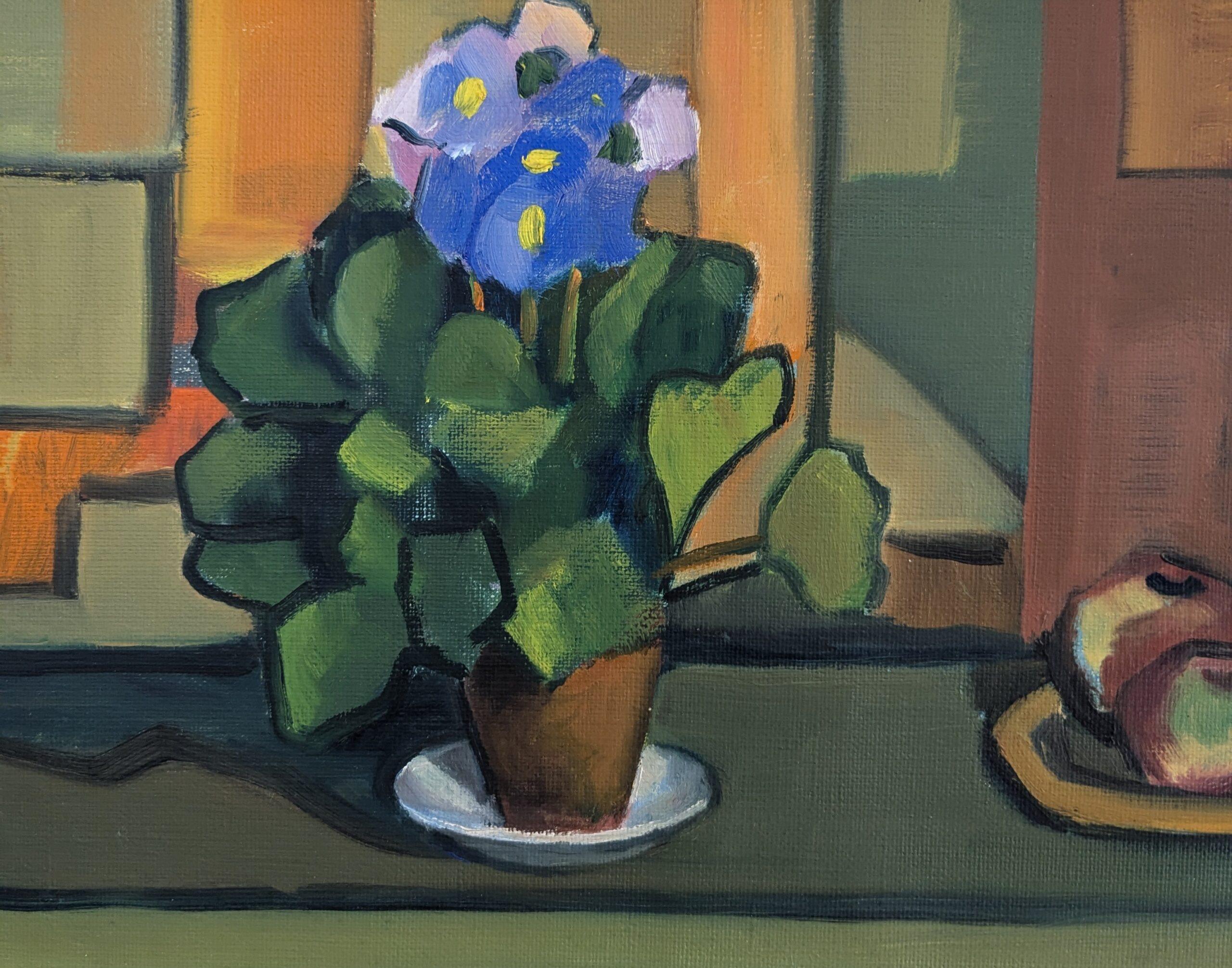 Vintage Mid-Century Modern Swedish Still Life Oil Painting - Vibrant Still Life 4