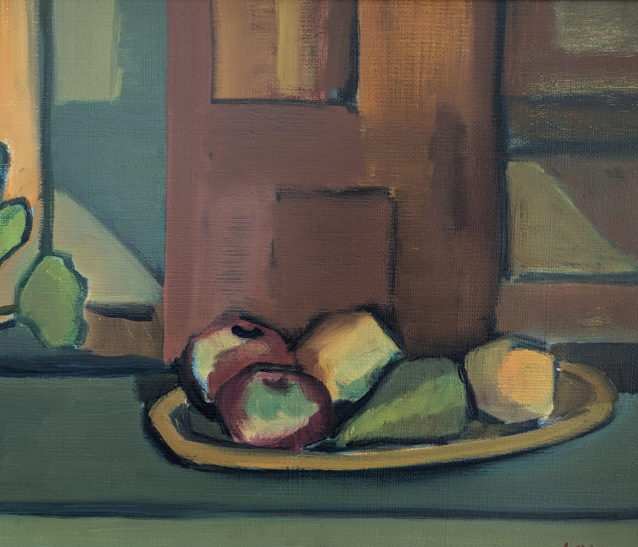 Vintage Mid-Century Modern Swedish Still Life Oil Painting - Vibrant Still Life 5