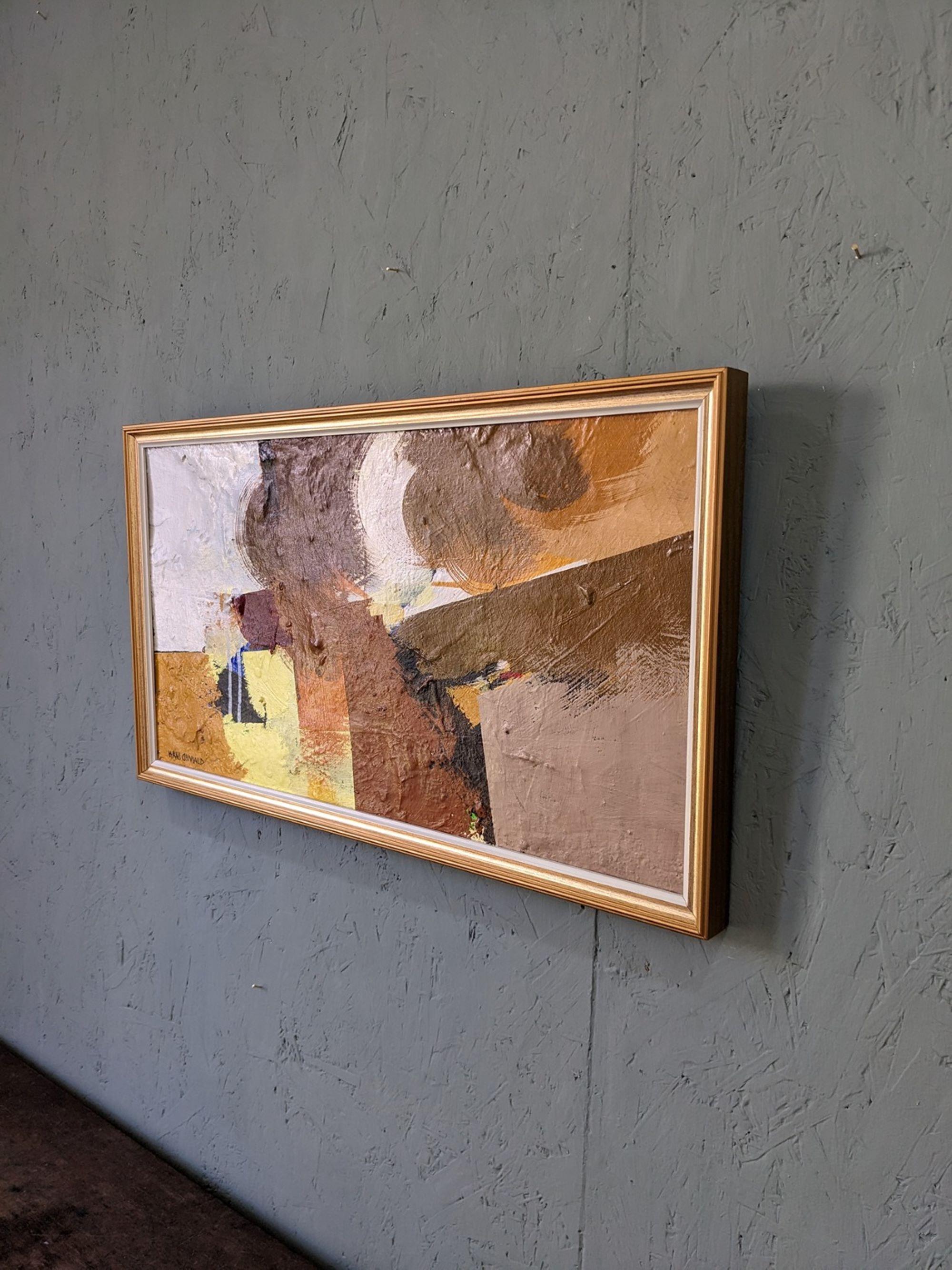 AUTUMN RHAPSODY
Oil on board
Size: 32 x 58.5 cm (including frame)

A rich and captivating mid-century abstract painting, executed in oil onto canvas by Swedish painter Hans Osswald (1919-1983), whose works have been exhibited at the National Museum