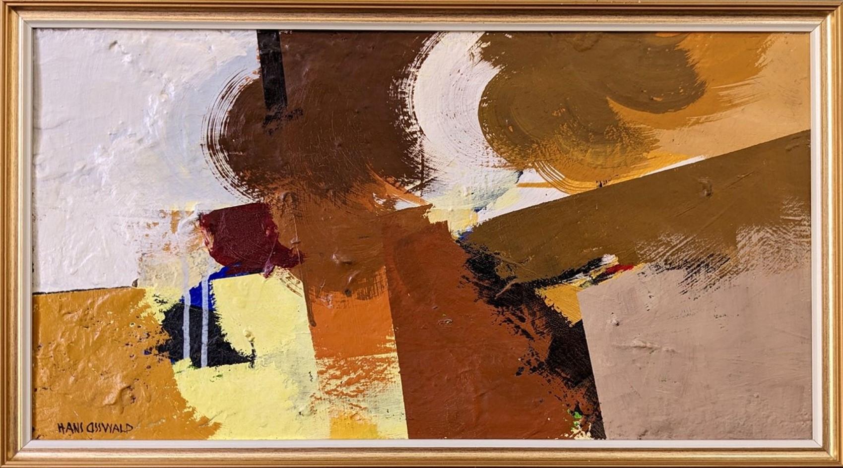 Unknown Abstract Painting - Vintage Mid-Century Oil Painting, Abstract - Autumn Rhapsody, Hans Osswald