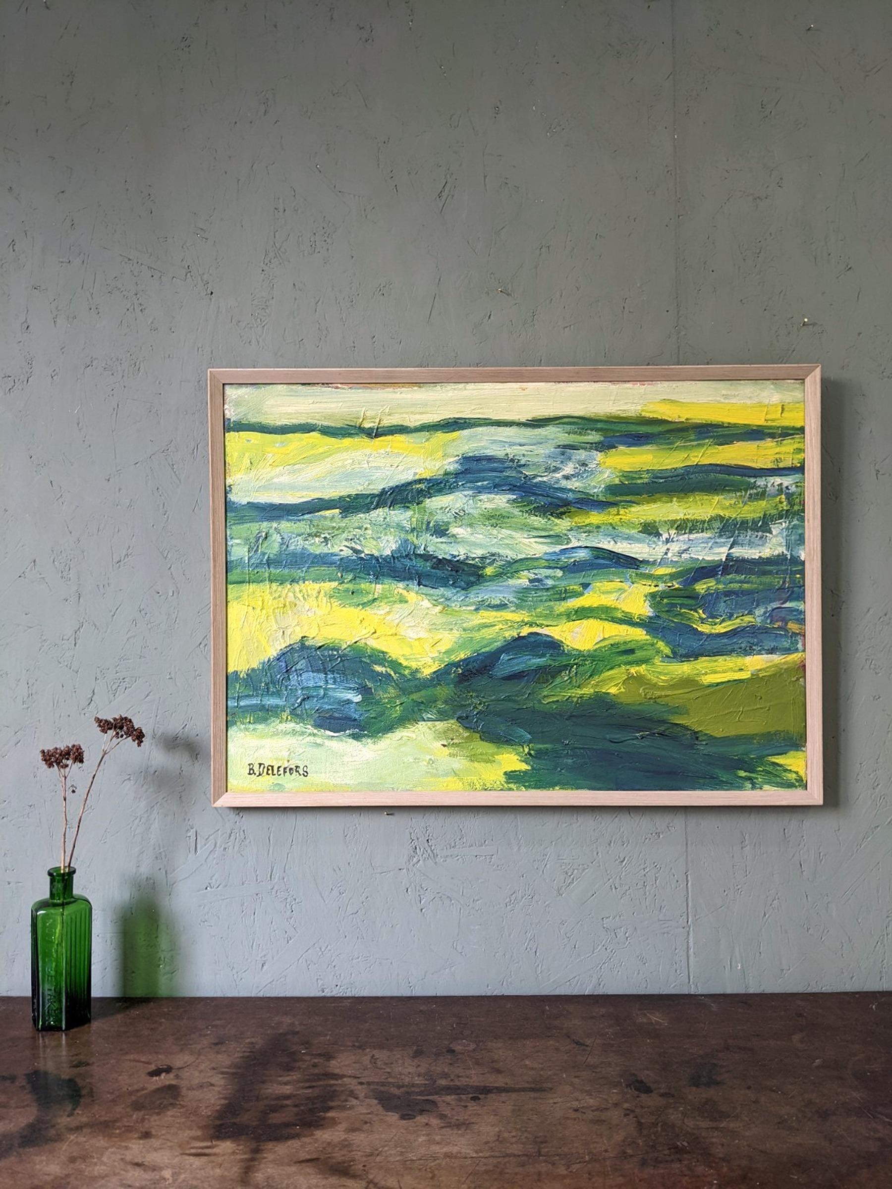 WAVES
Size: 48.5 x 67.5 cm (including frame)
Oil on canvas

A rhythmic and richly textured mid-century abstract composition, executed in oil onto canvas.

Embracing the principles of movement and rhythm, this abstract composition showcases a dynamic