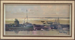 Pintura al óleo abstracta sueca de mediados de siglo - Cuentos del mar