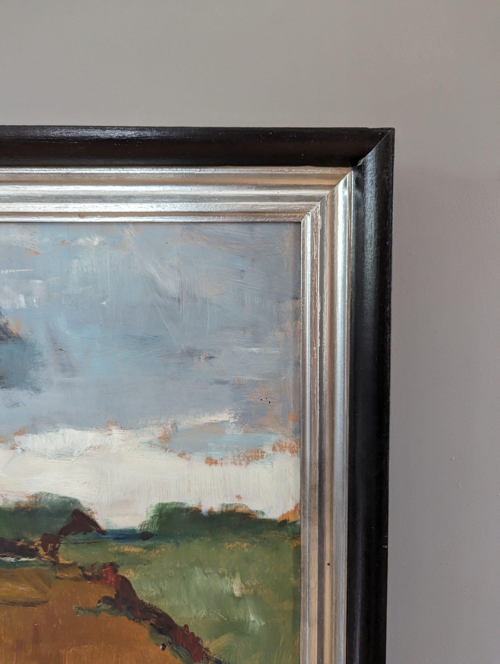 Vintage Mid-Century Swedish Expressive Landscape Oil Painting - The Grove For Sale 6