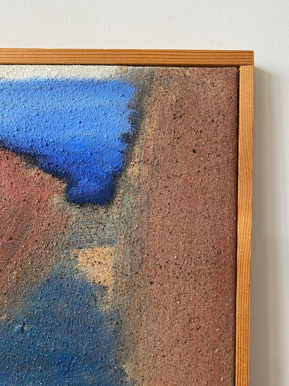 Vintage Mid-Century Swedish Framed Abstract Mixed Media Painting - Substance 3
