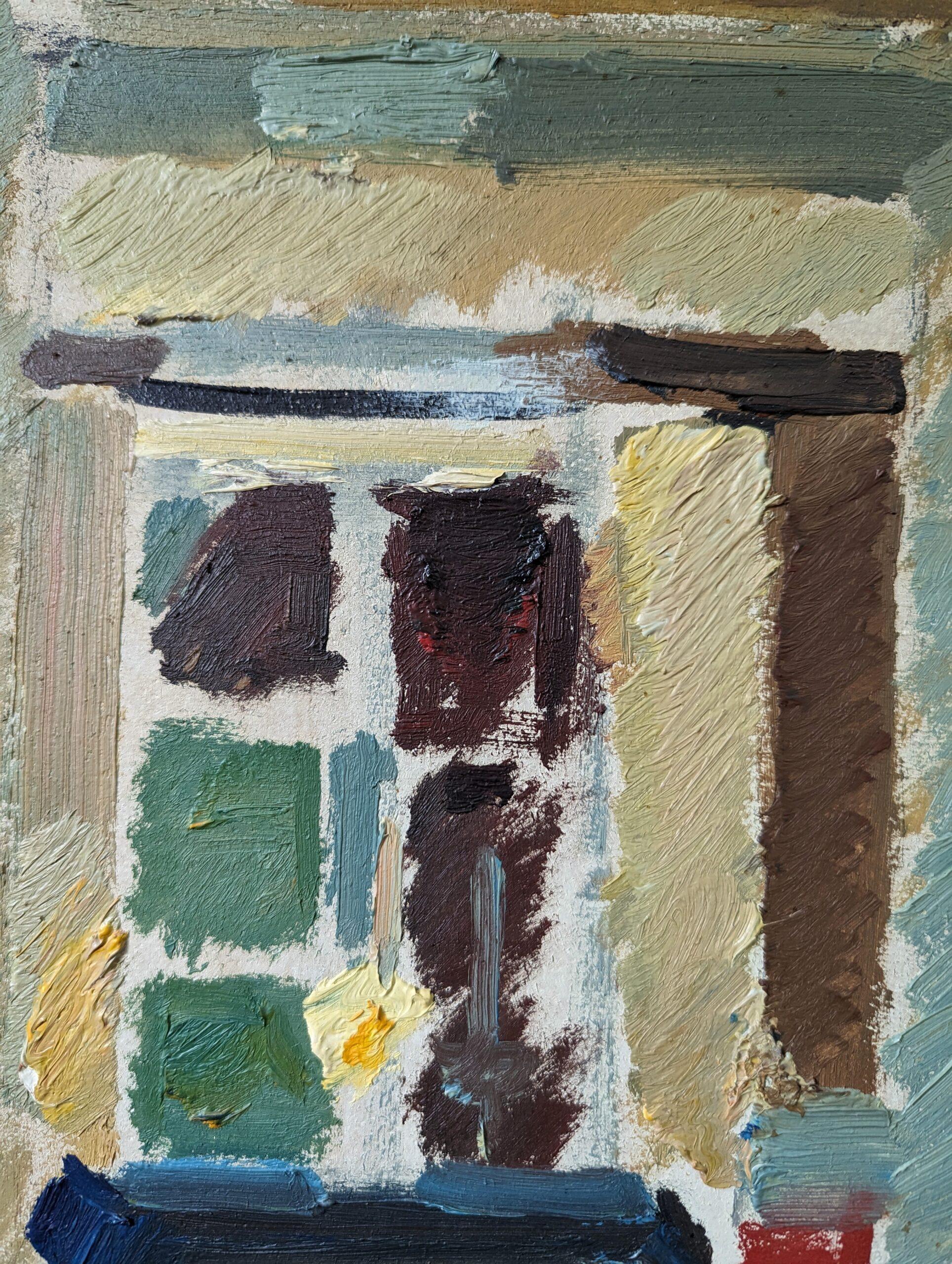 Vintage Mid-Century Swedish Framed Interior Oil Painting - Home Time (I) 3